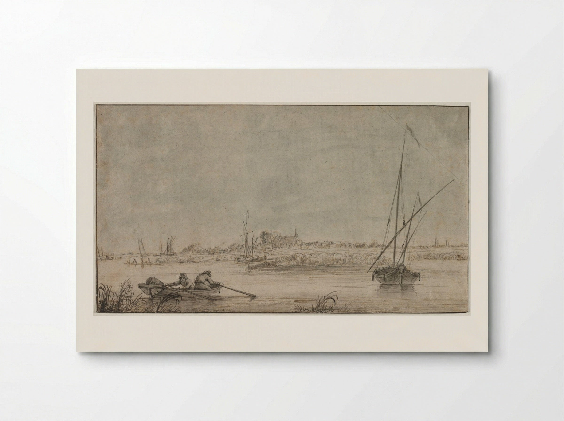 View of Dordrecht from the River - Jacob van Strij - Poster