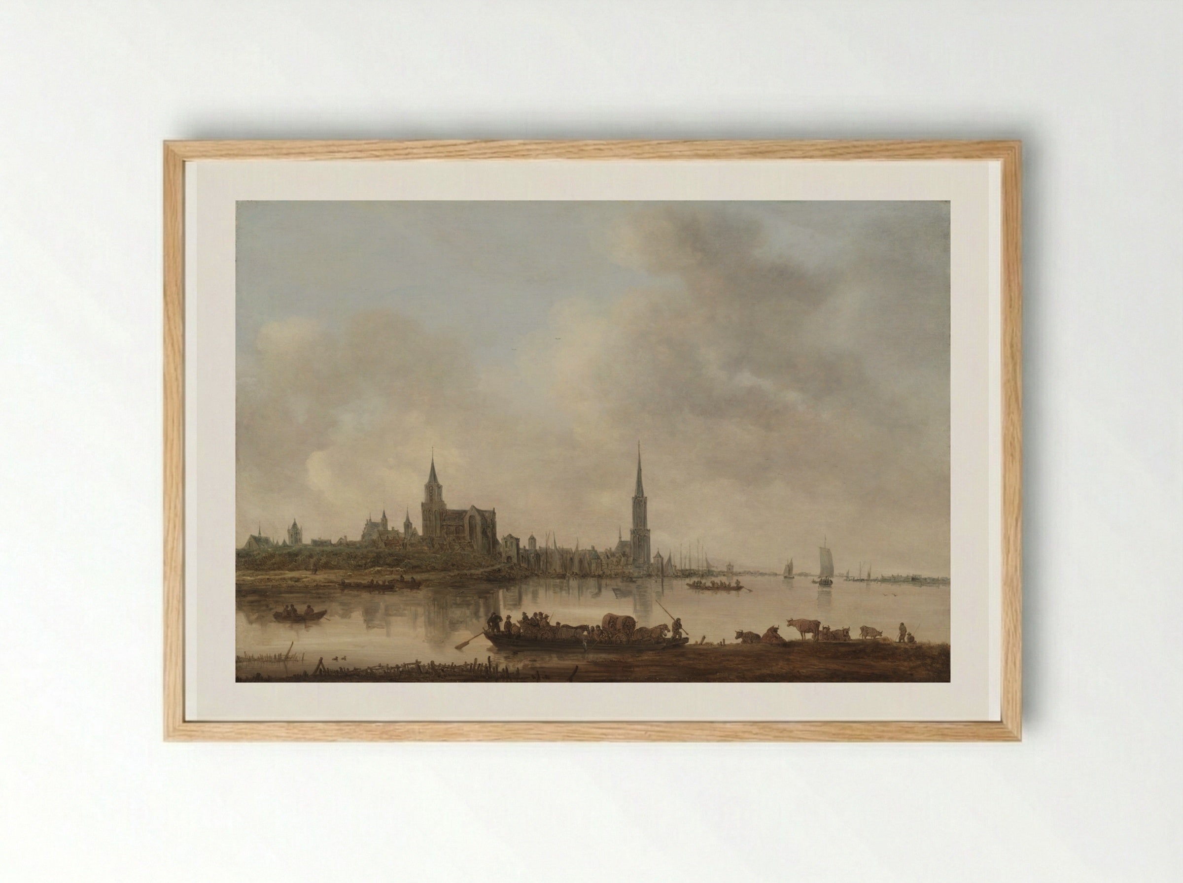 View of Emmerich - Jan van Goyen - Framed Print Wood