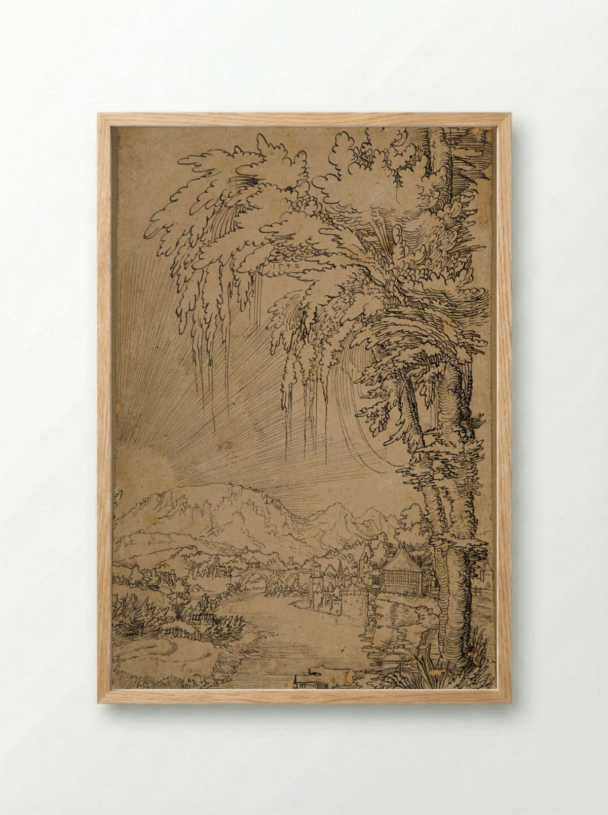 View of Feldkirch - Wolfgang Huber - Framed Print Wood