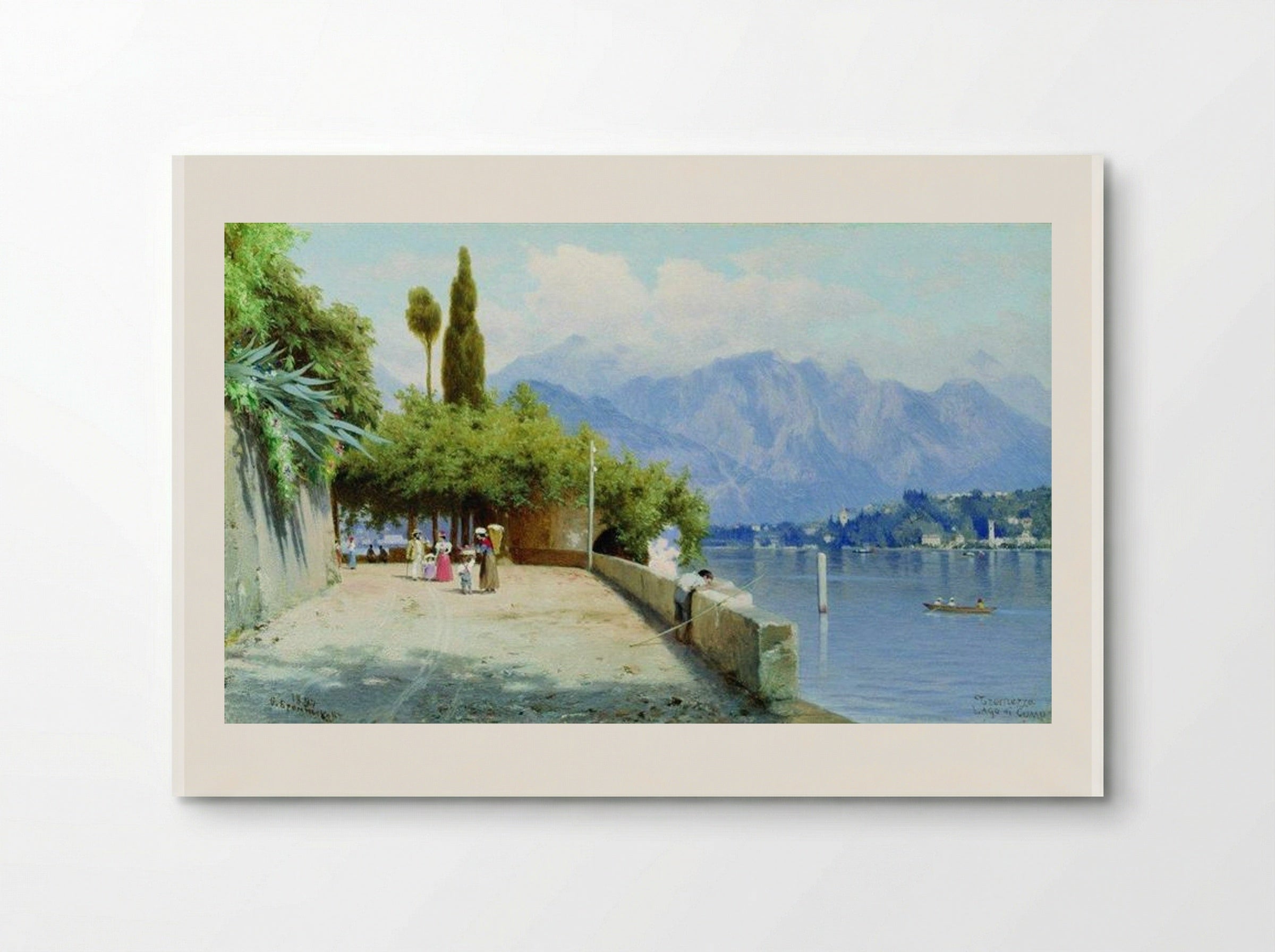 View of Lake Como - Fyodor Bronnikov - Poster