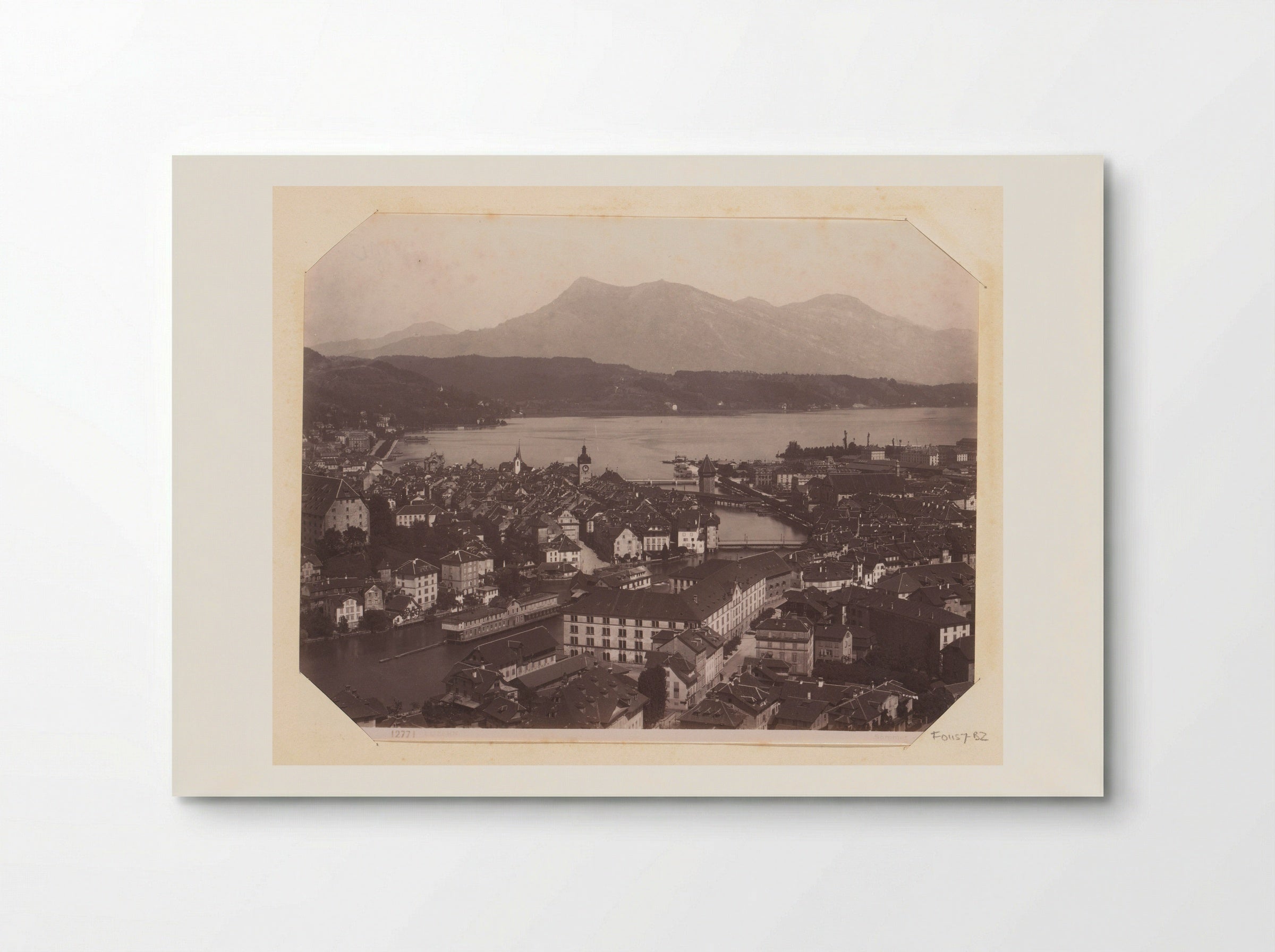 View of Lucerne with Lake Lucerne and Mountains - Giorgio Sommer - Poster