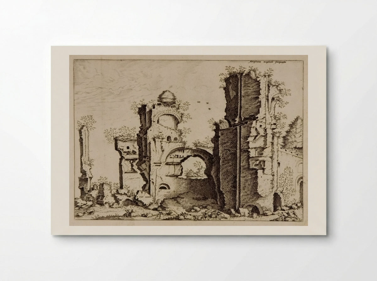 View of Massive Ruins, Possibly the Baths of Caracalla - Hieronymus Cock - Poster