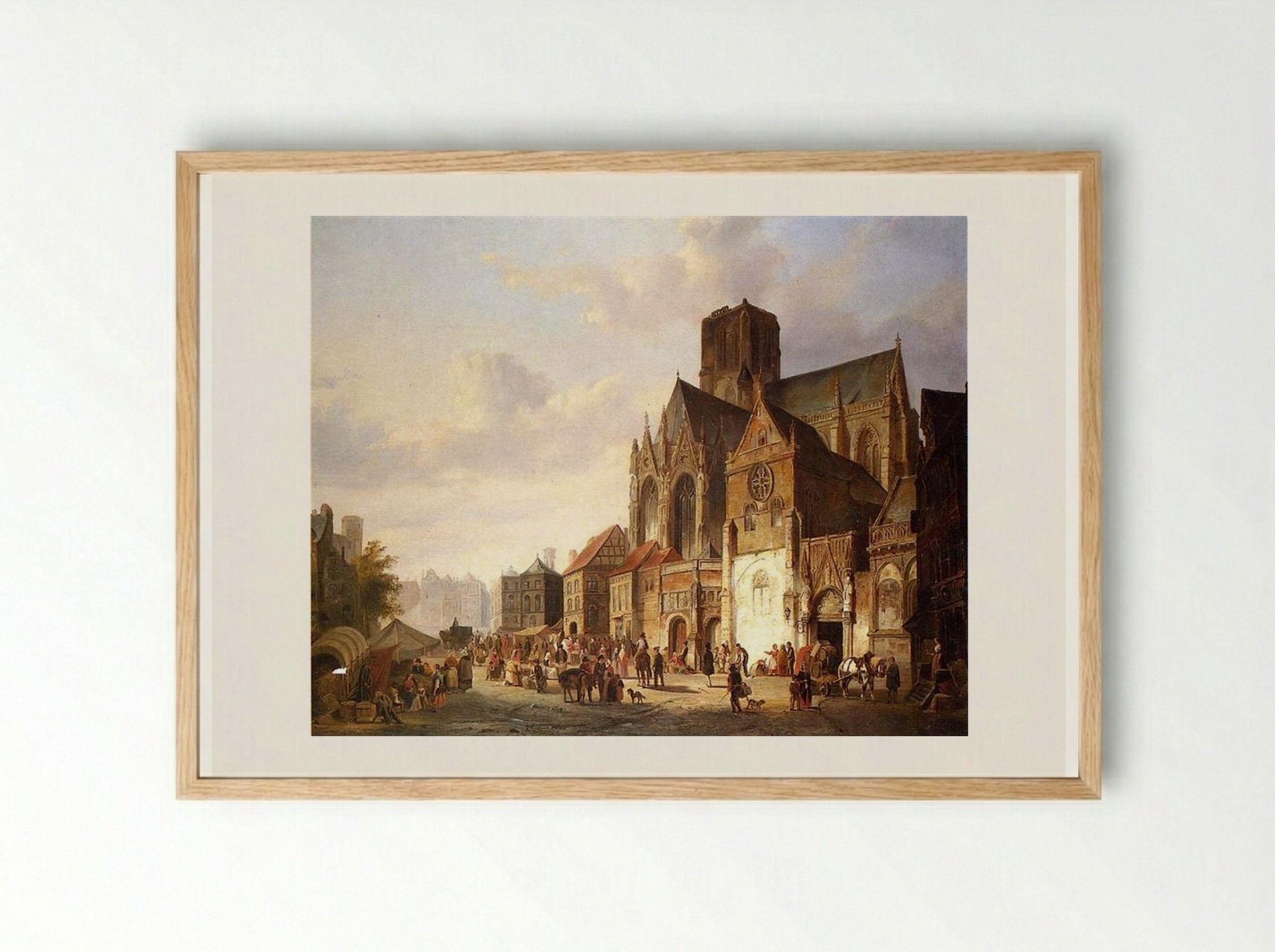 View of Montelspran - Cornelis Springer - Framed Print Wood