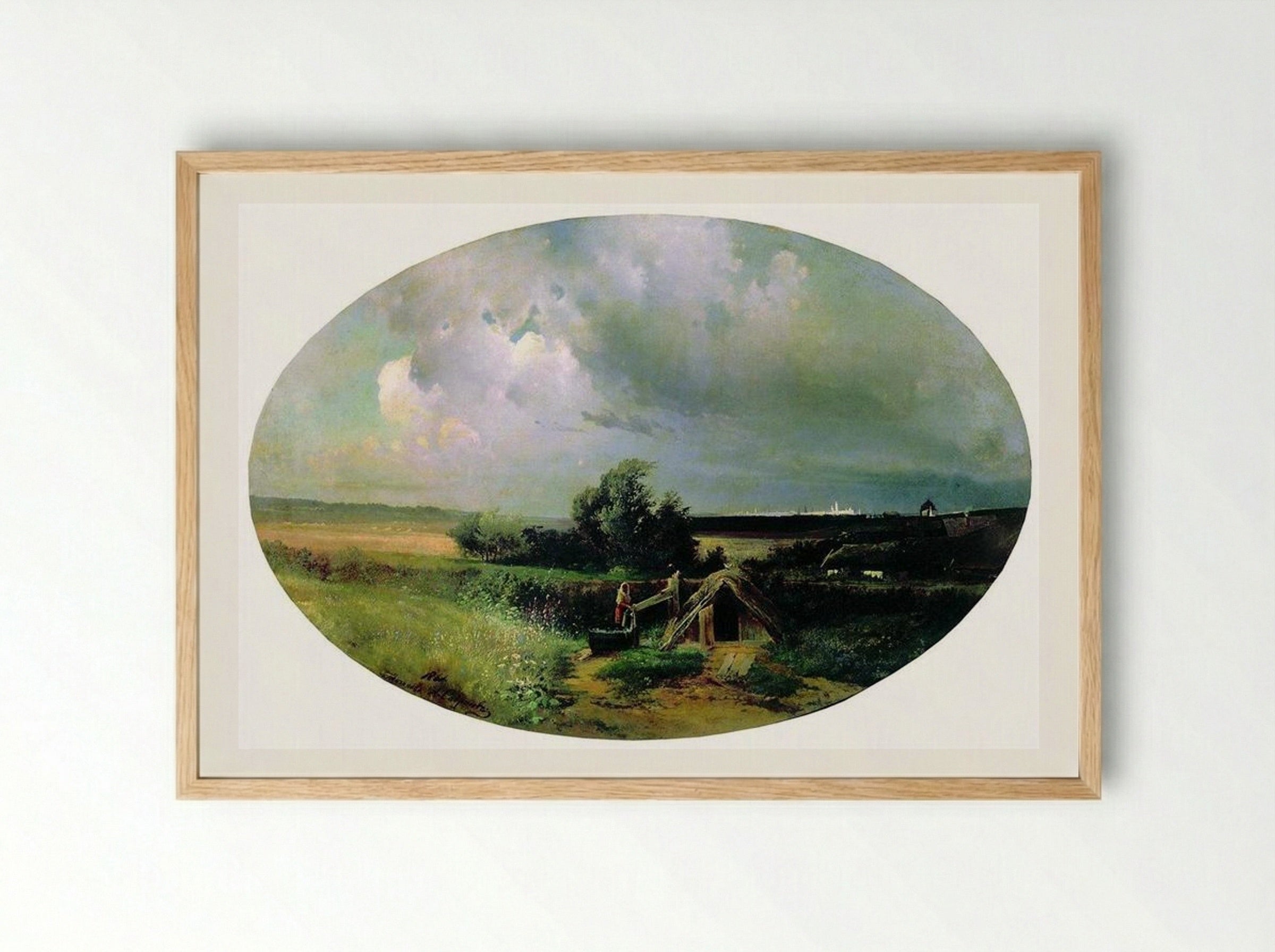 View of Moscow from Mazilova - Aleksey Savrasov - Framed Print Wood