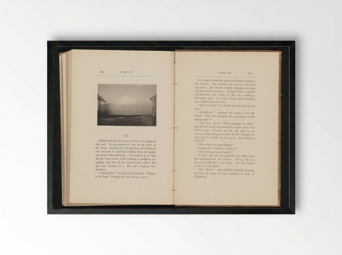 View of Mount Fuji - Kazumasa Ogawa - Framed Print Black