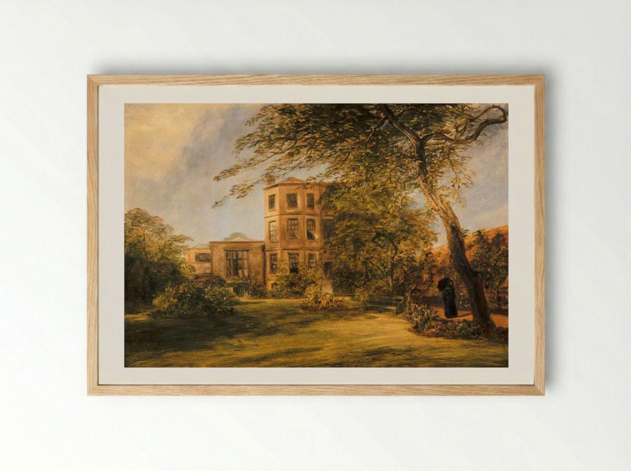 View of Sir David Wilkie's House in Vicarage Place, Kensington - William Collins - Framed Print Wood