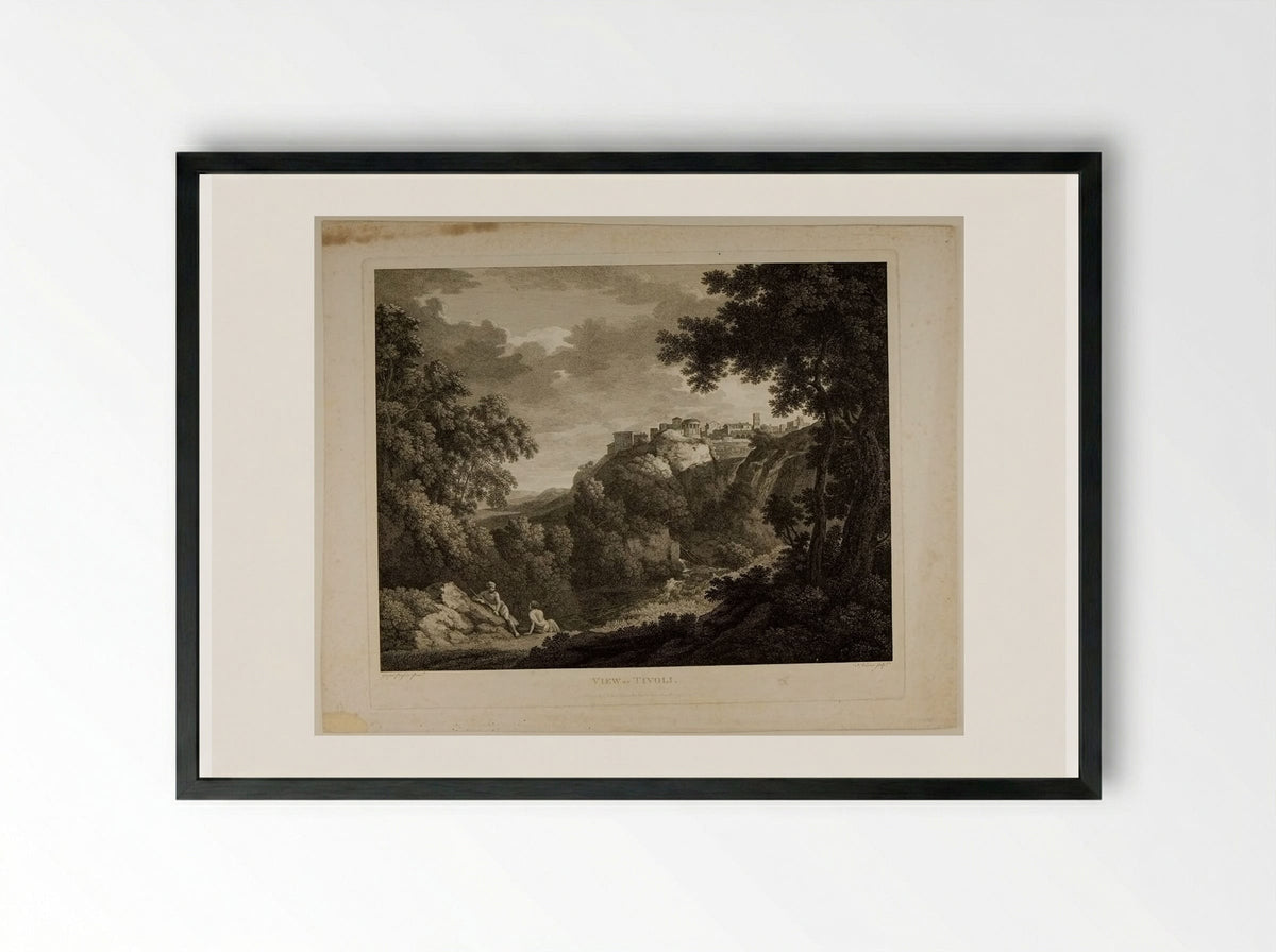 View of Tivoli - François Vivares - Framed Print Black