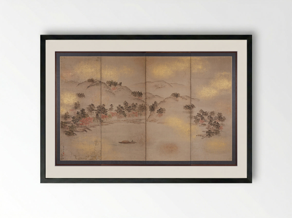 View of Uji - Nakajima Raishō - Framed Print Black