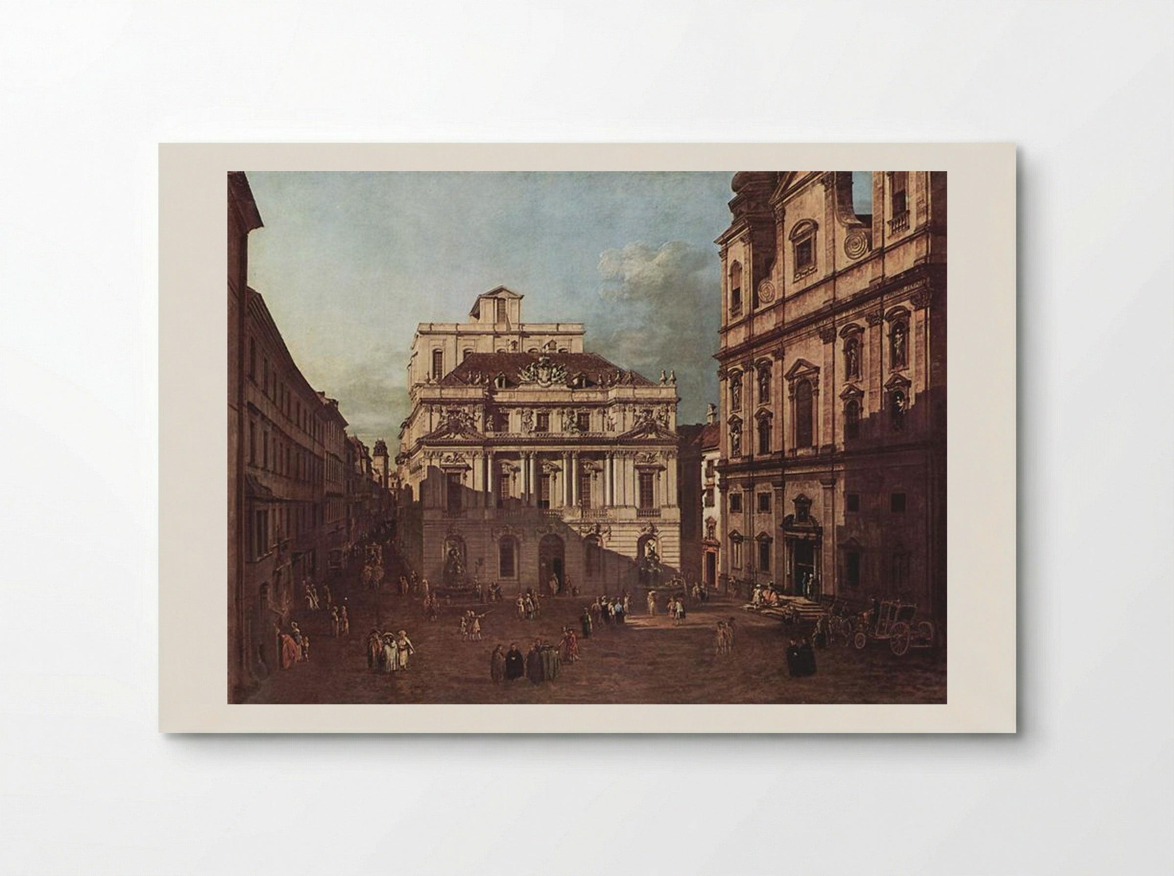 View of Vienna, Square in Front of the University, Seen from the Southeast off the Great Hall of the University - Bernardo Bellotto - Poster