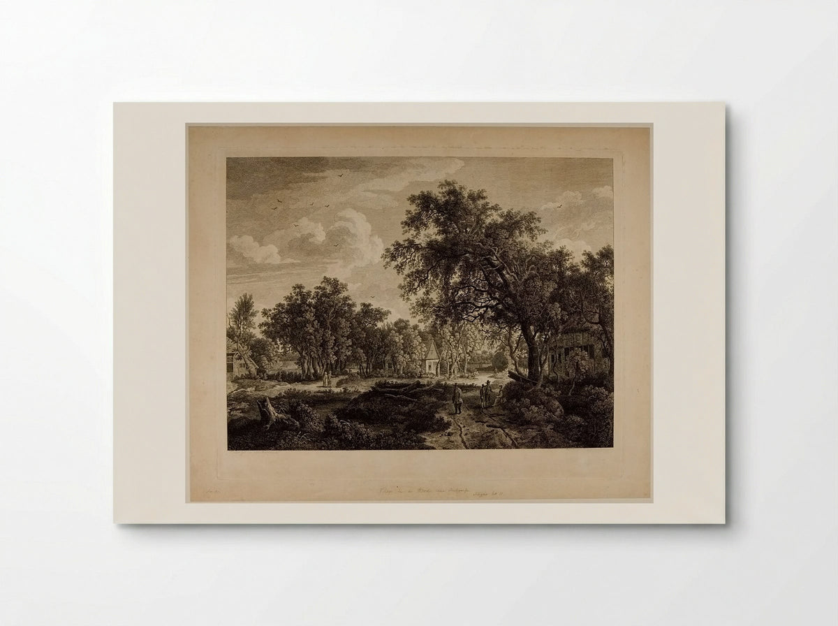 View of a Village in a Wood, near Antwerp - François Vivares - Poster