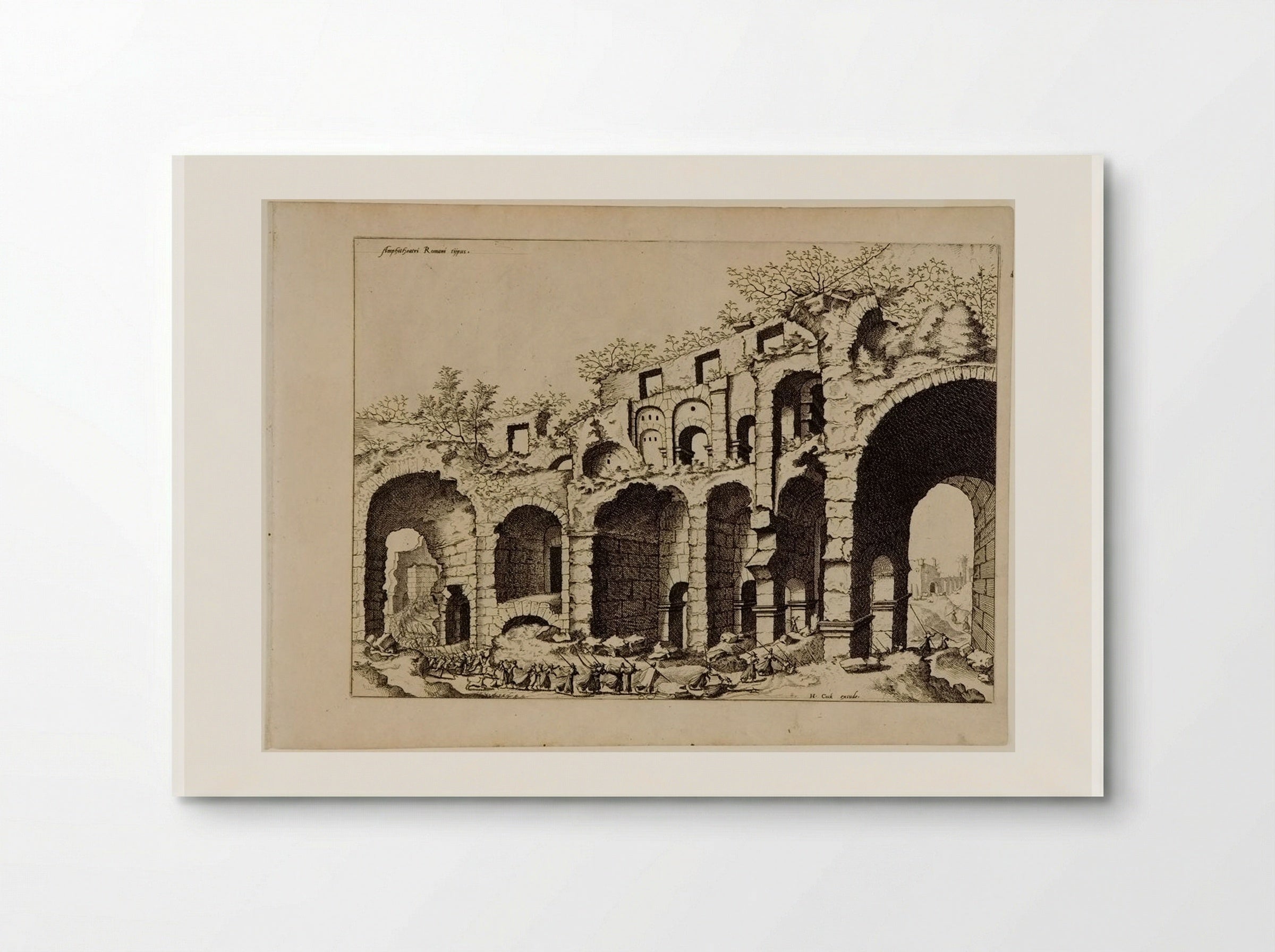 View of an Amphitheater, Probably the Colosseum - Hieronymus Cock - Poster