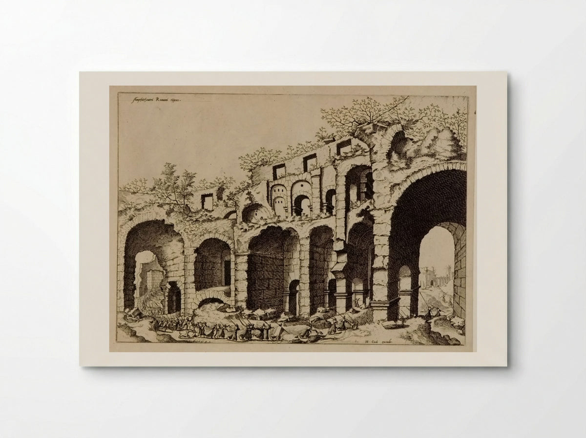 View of an Amphitheater, Probably the Colosseum - Hieronymus Cock - Poster