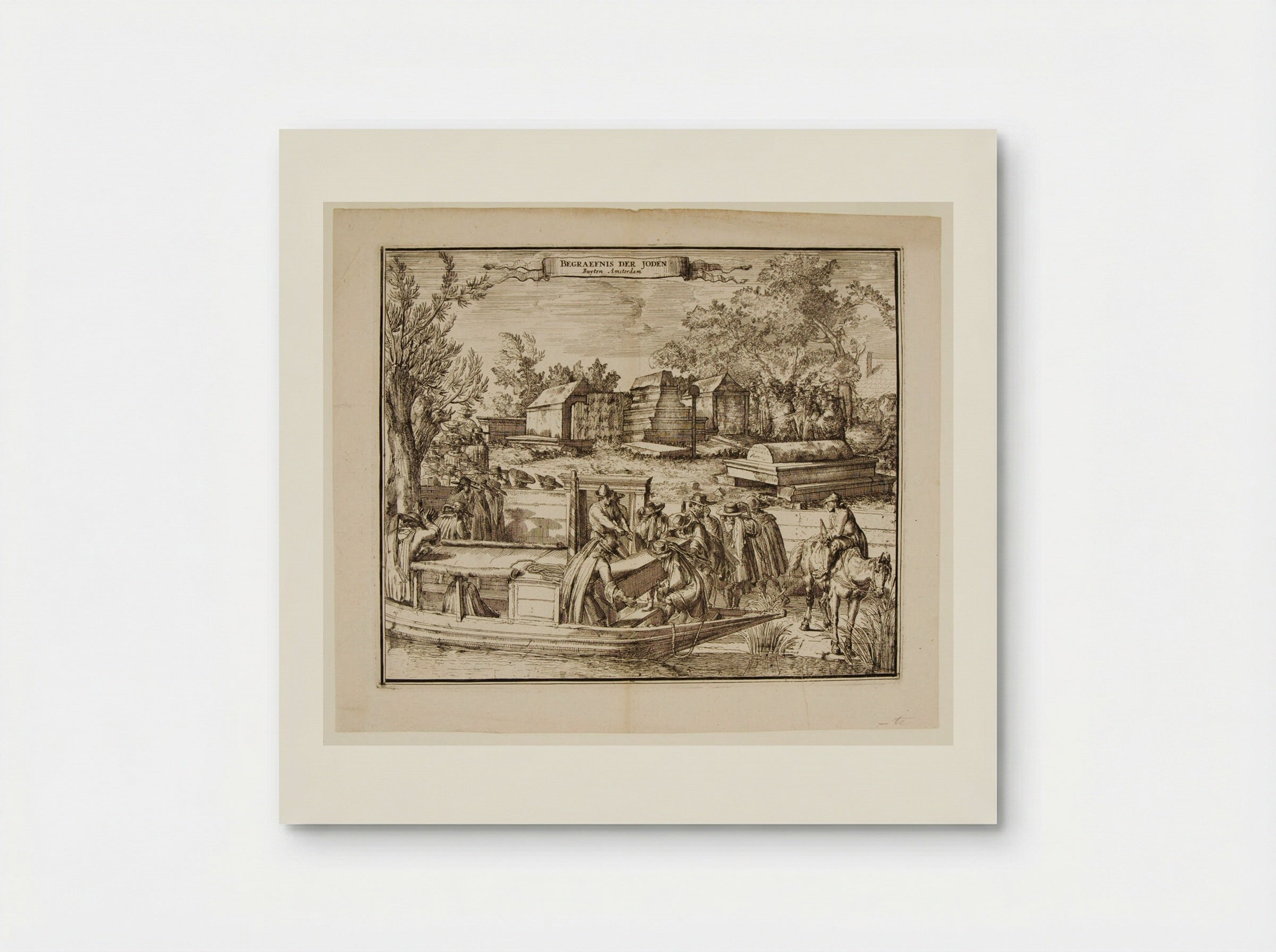 View of the Burial Ground of the Portuguese Jews in Ouderkerk near Amsterdam - Romeyn de Hooghe - Poster