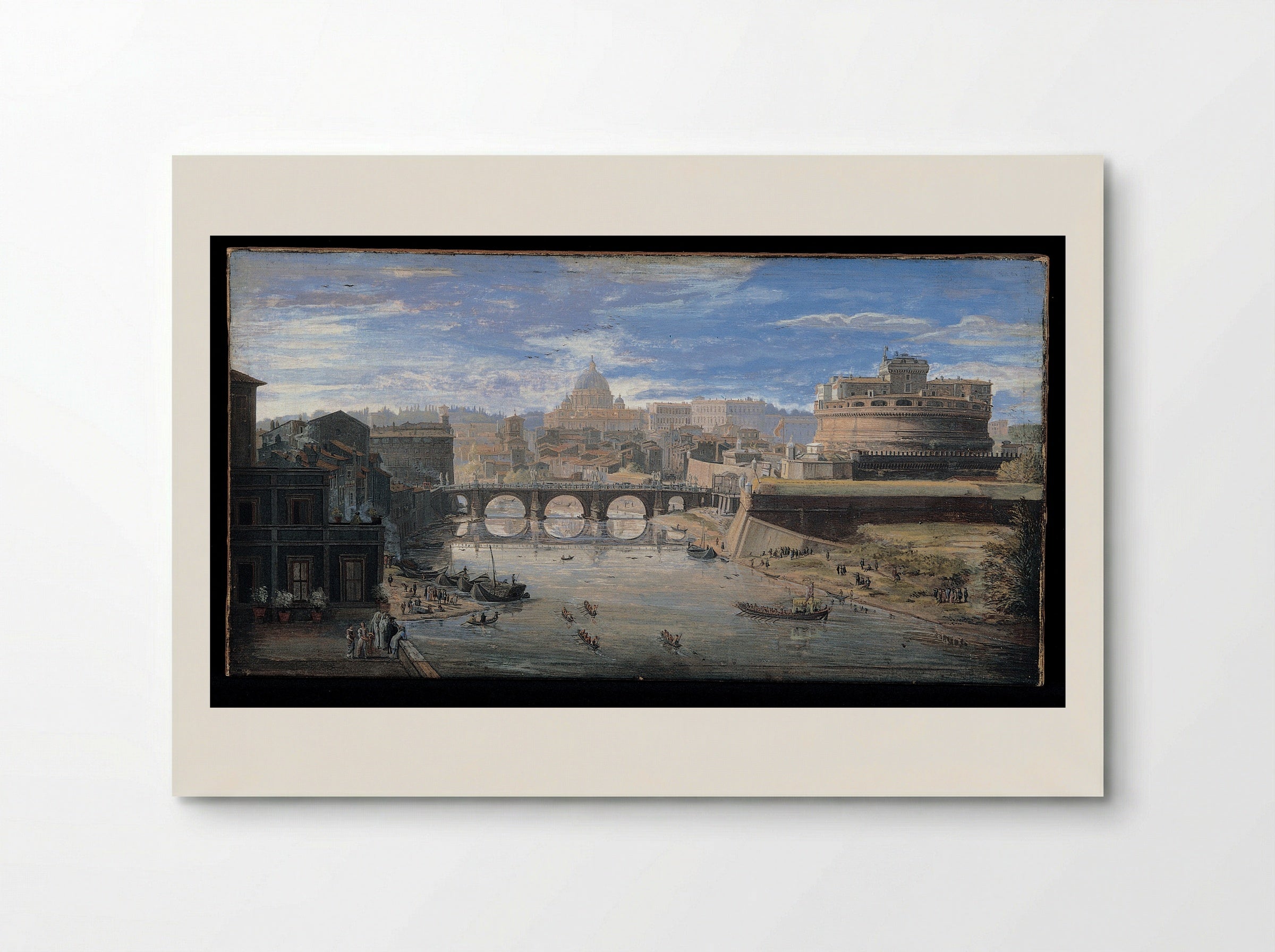 View of the Castel Sant'Angelo and the Tiber - Caspar van Wittel - Poster