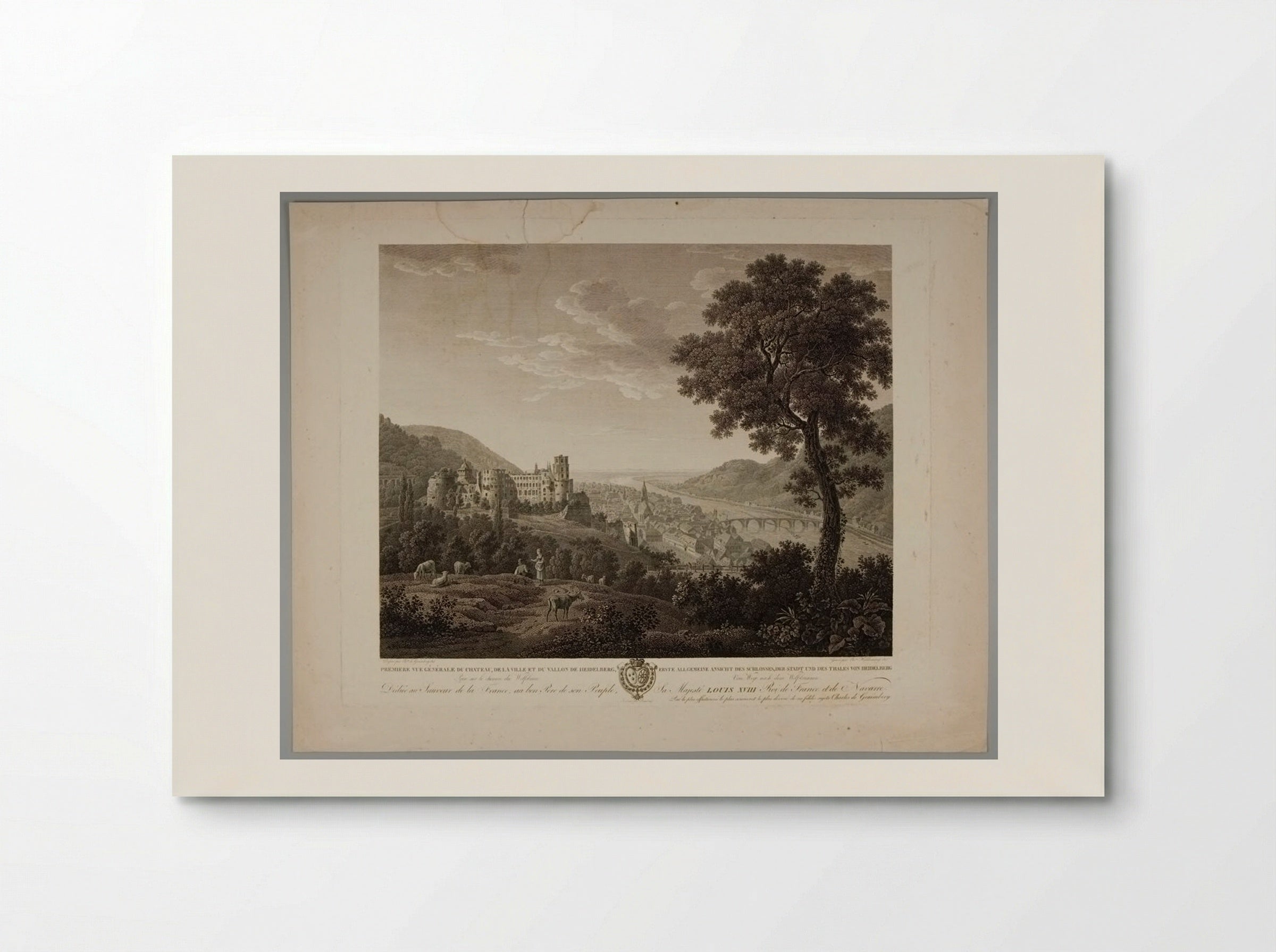 View of the Castle of Heidelberg - Christian Haldenwang - Poster