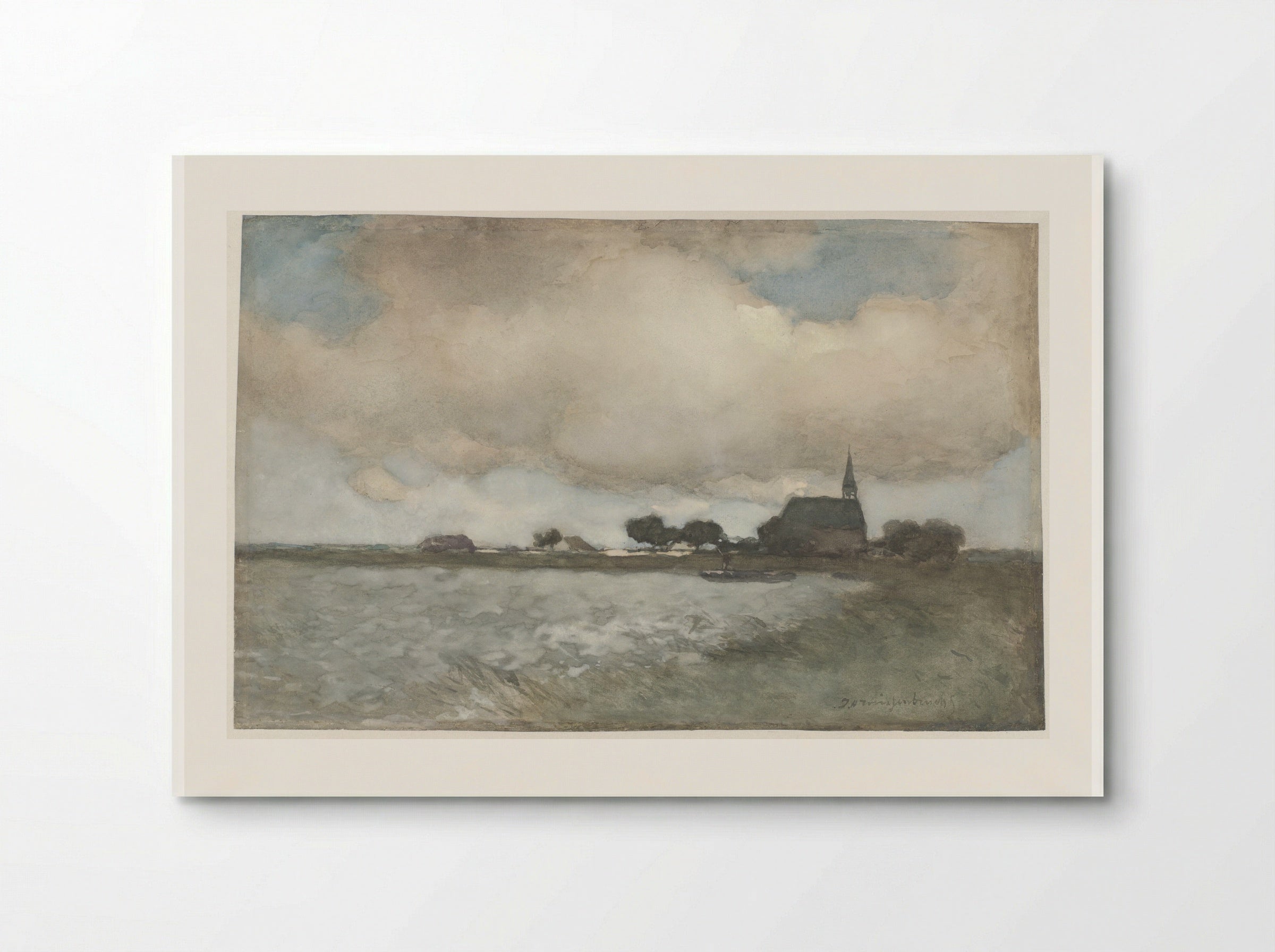 View of the Church at Noordse Dorp near Noorden - Johan Hendrik Weissenbruch - Poster