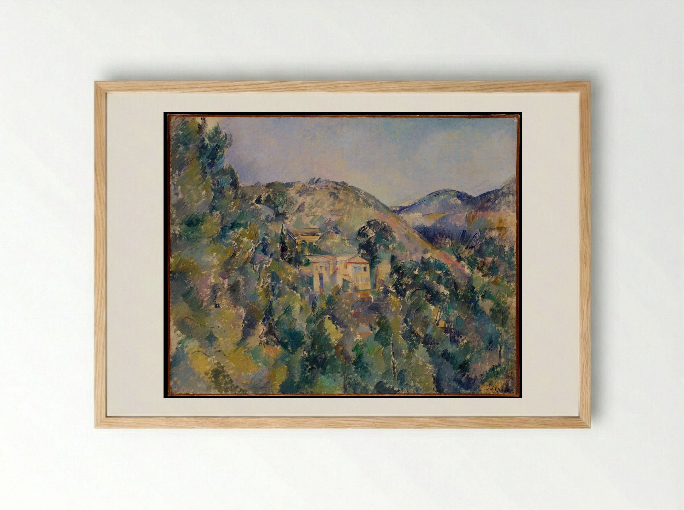 View of the Domaine Saint-Joseph - Paul Cézanne - Framed Print Wood