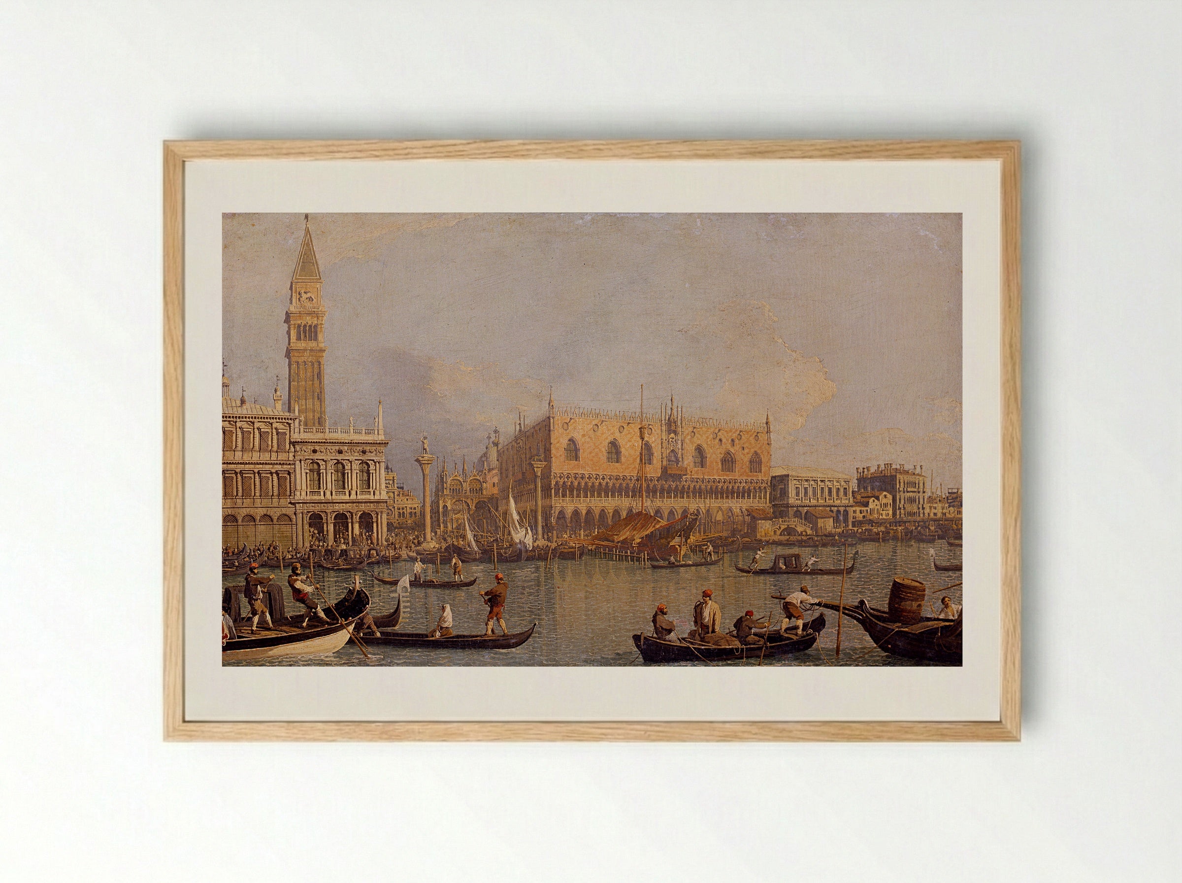 View of the Ducal Palace - Canaletto - Framed Print Wood