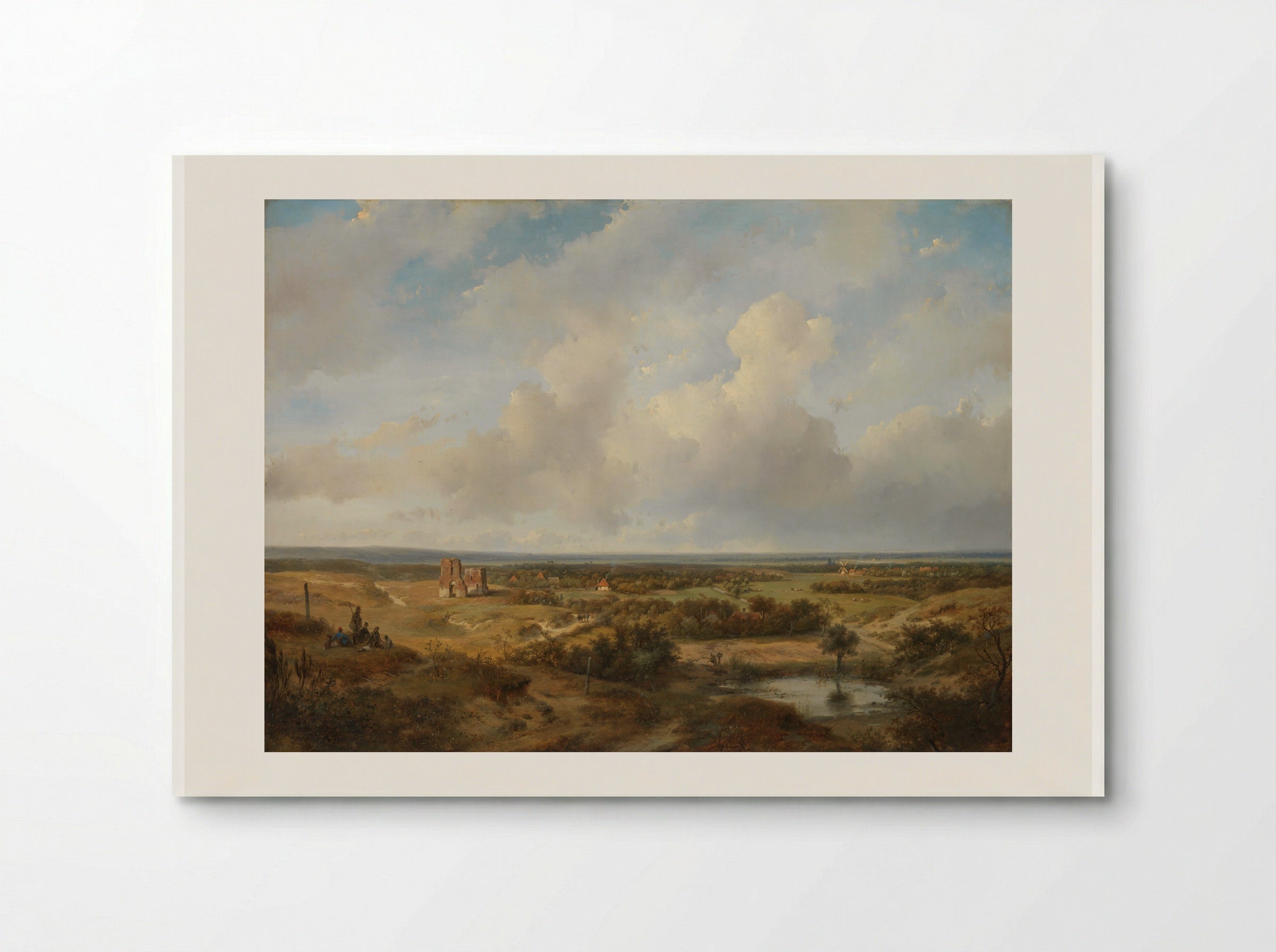 View of the Dunes with the Ruins of Brederode Castle near Santpoort - Andreas Schelfhout - Poster