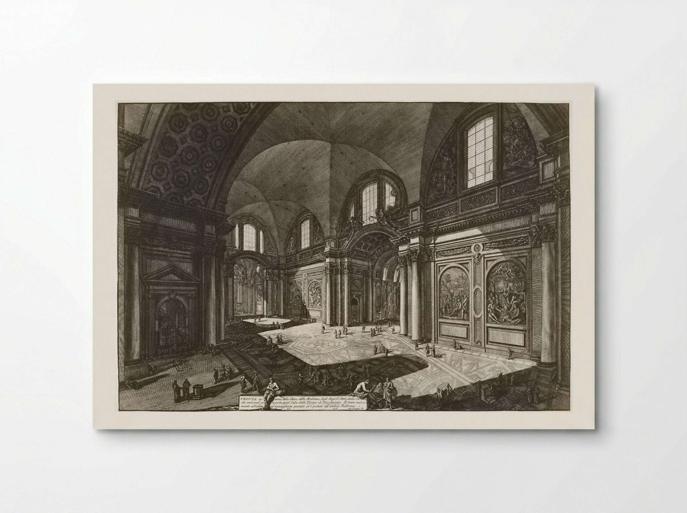 View of the Interior of S. Maria degli Angeli in the Baths of Diocletian - Giovanni Battista Piranesi - Poster