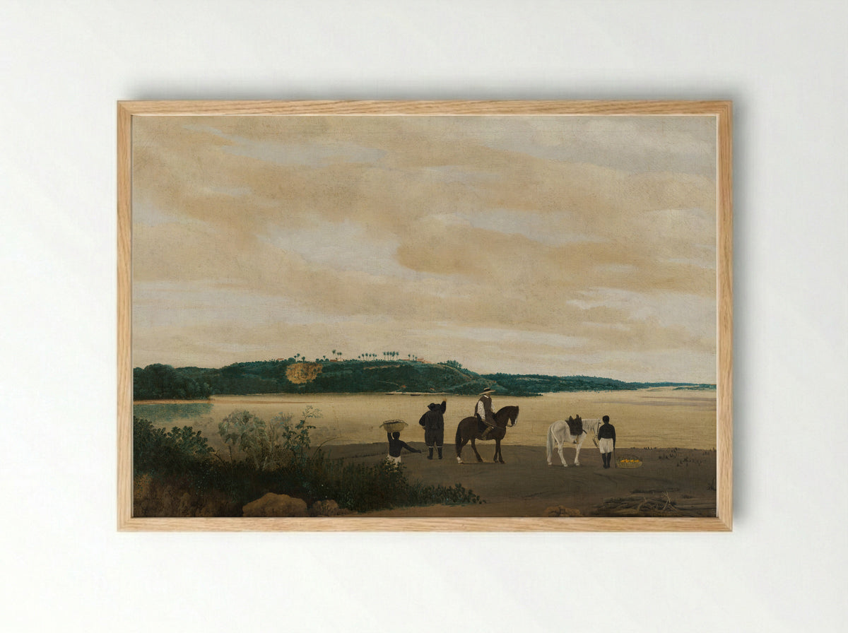 View of the Island of Itamaracá, Brazil - Frans Jansz. Post - Framed Print Wood