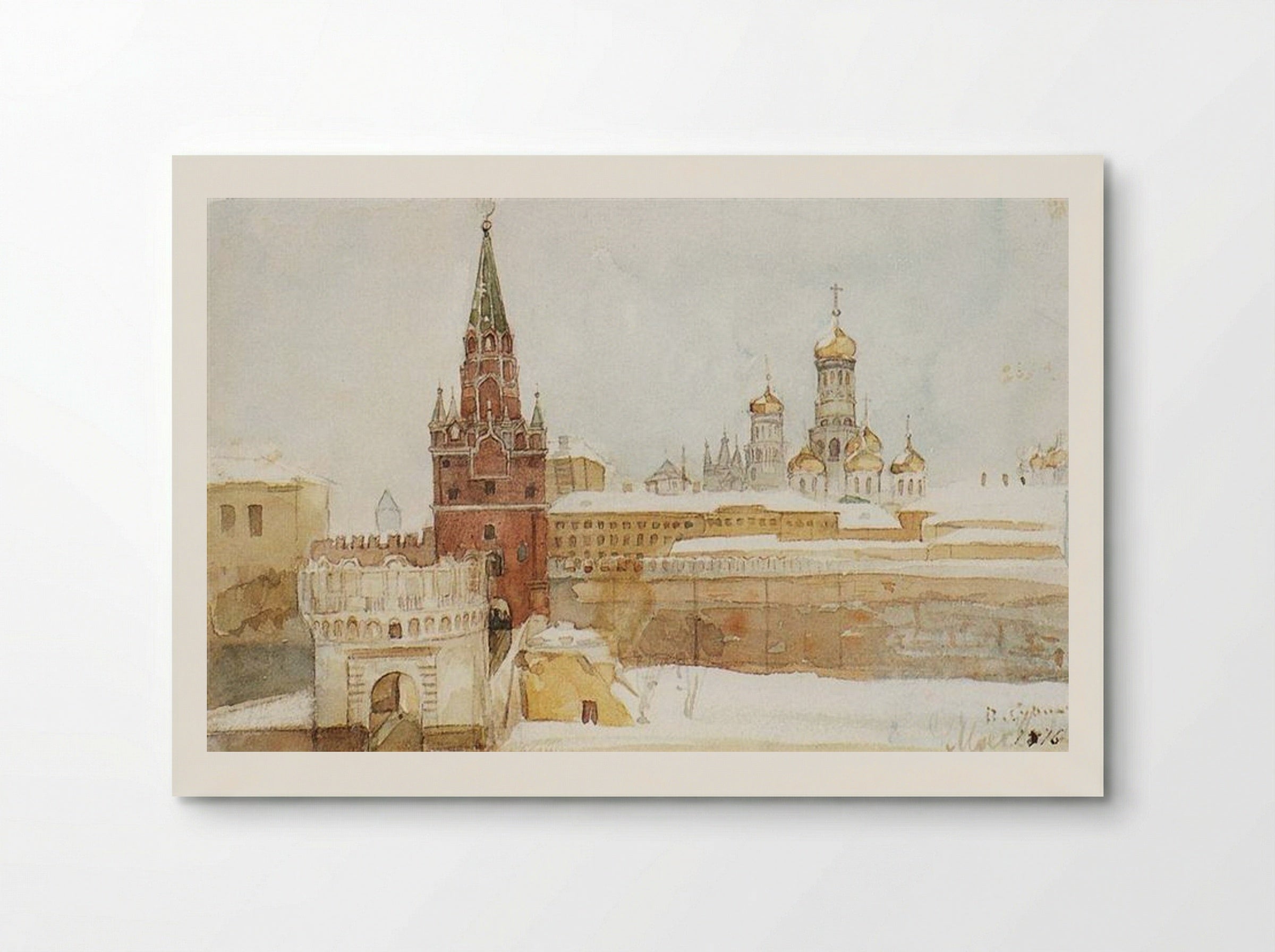 View of the Kremlin in Winter - Vasily Surikov - Poster