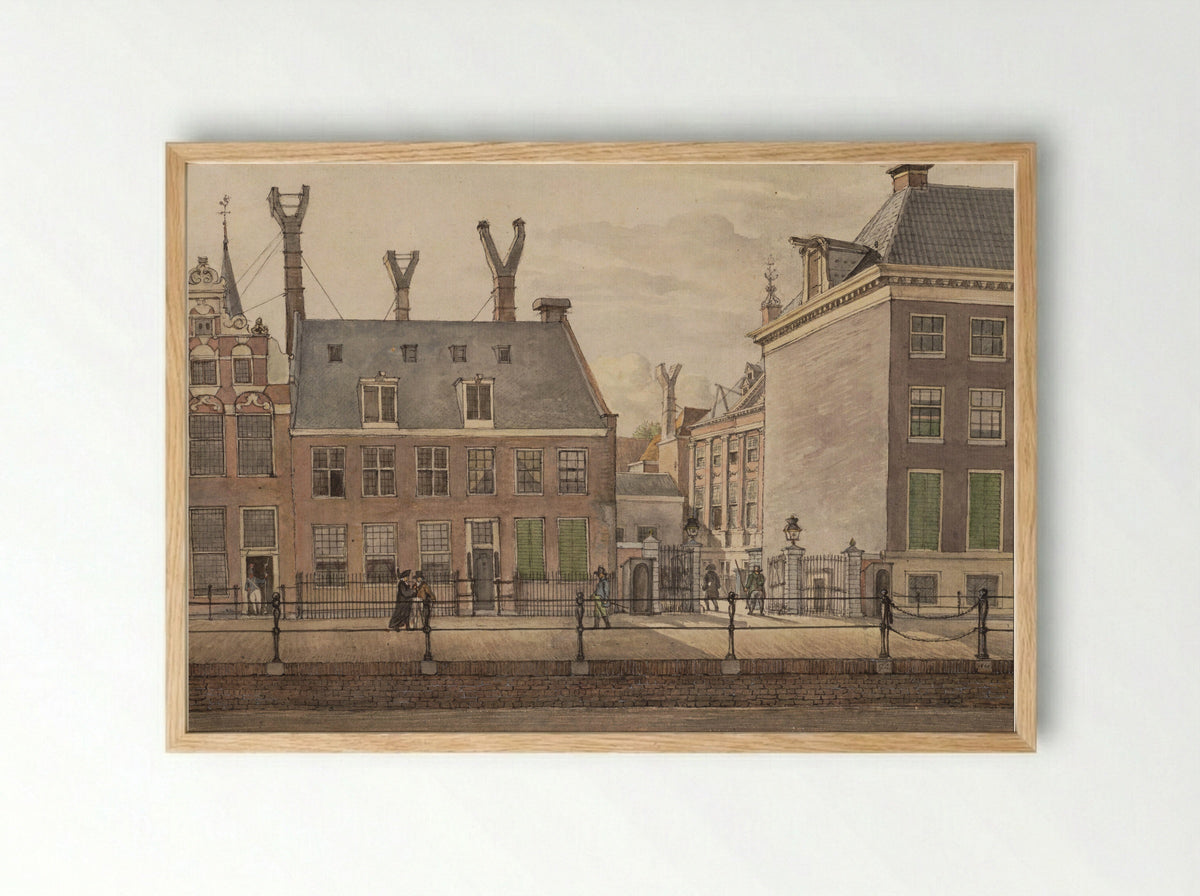 View of the Nieuwe Kerk, Delft - Gerrit Lamberts - Framed Print Wood