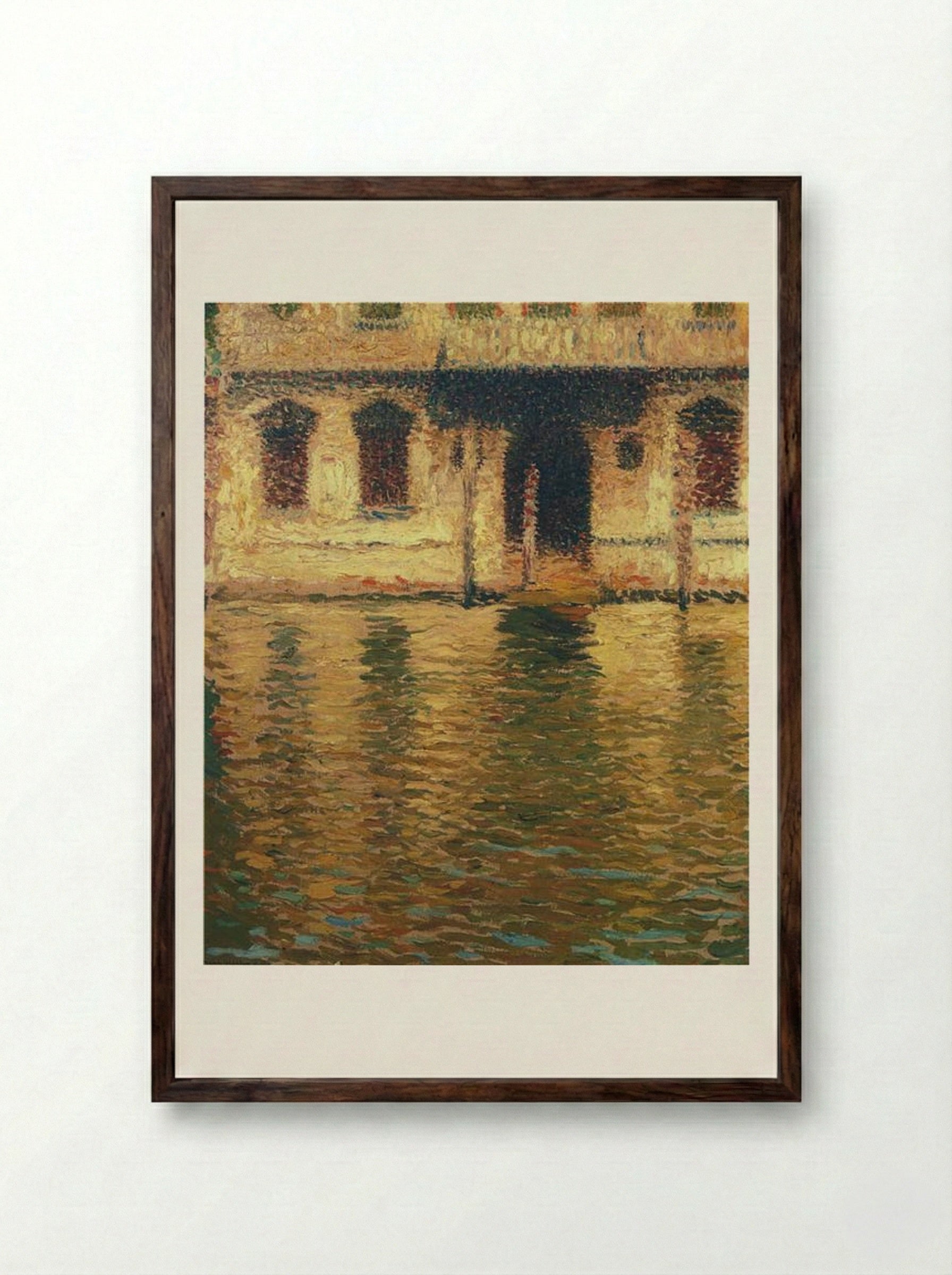 View of the Palace in Venice - Henri Martin - Framed Print Dark Wood