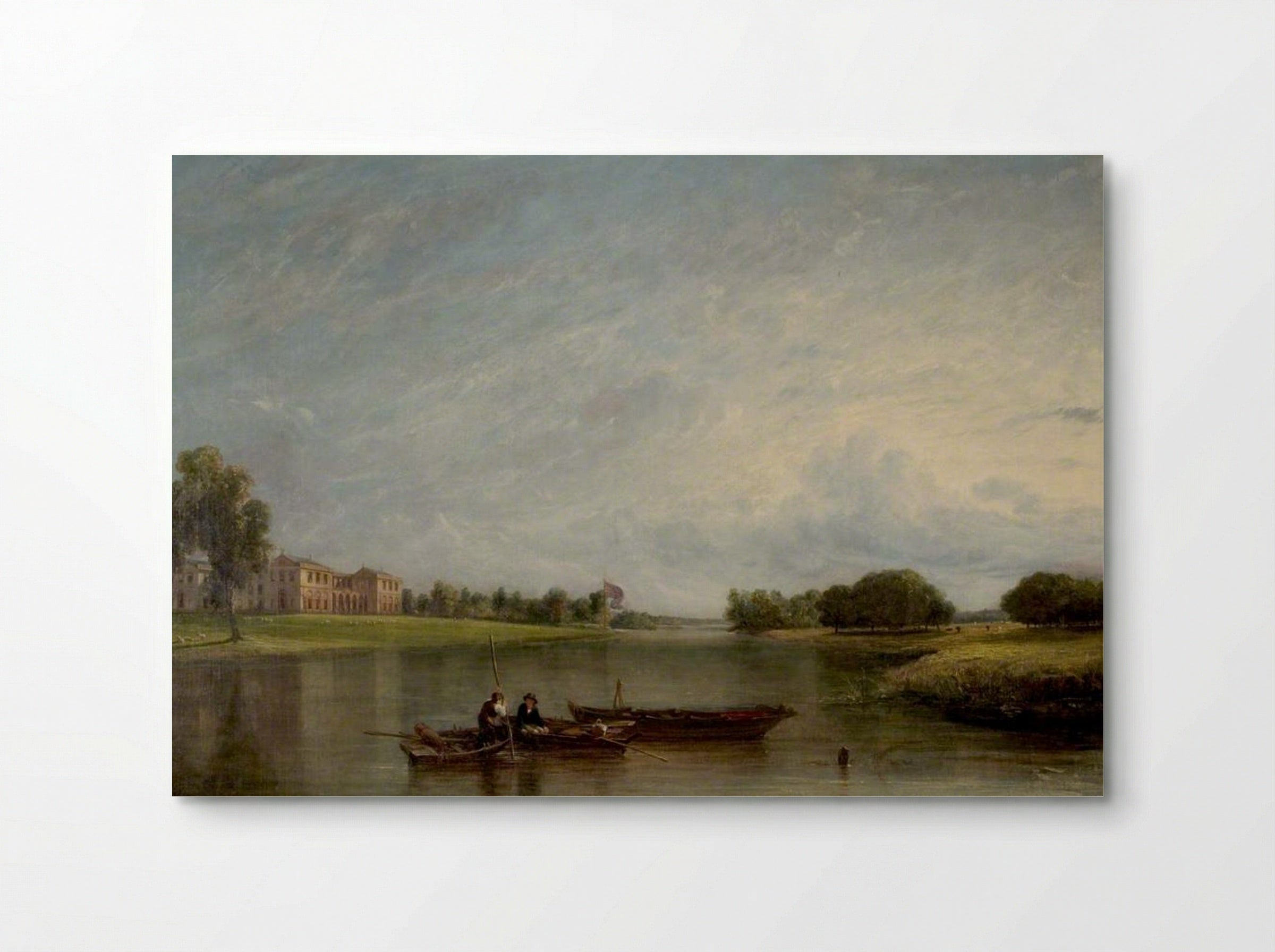 View of the South and West Fronts of Clumber House, Nottinghamshire - William Collins - Poster