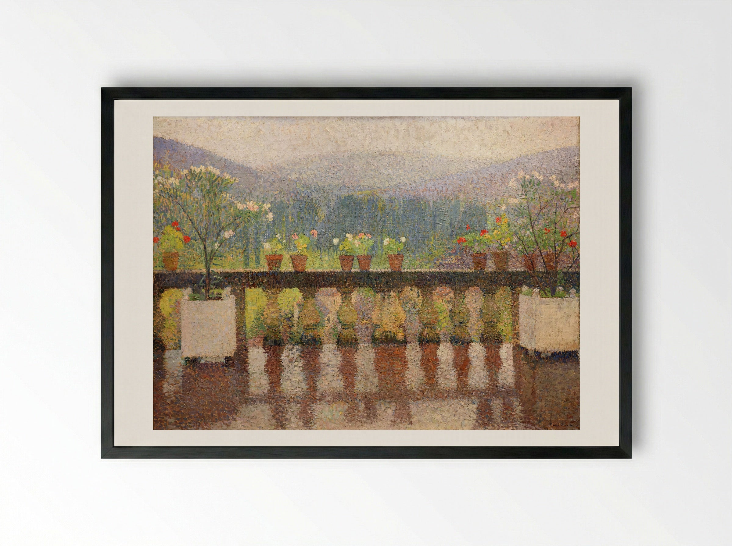 View of the Terrasse de Marquayrol, Labastide du Vert - Henri Martin - Framed Print Black