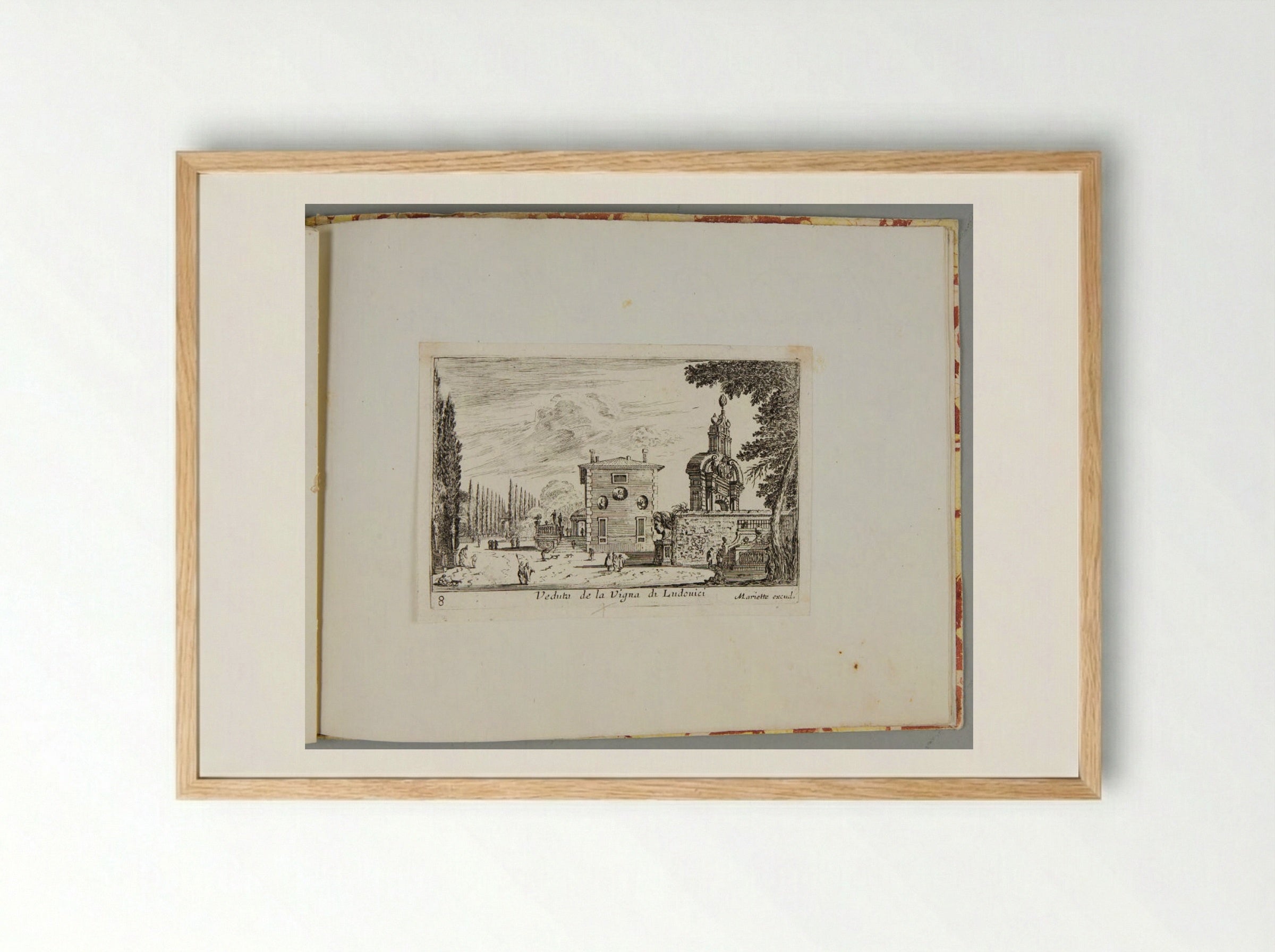 View of the Villa Ludovici - Israël Silvestre - Framed Print Wood