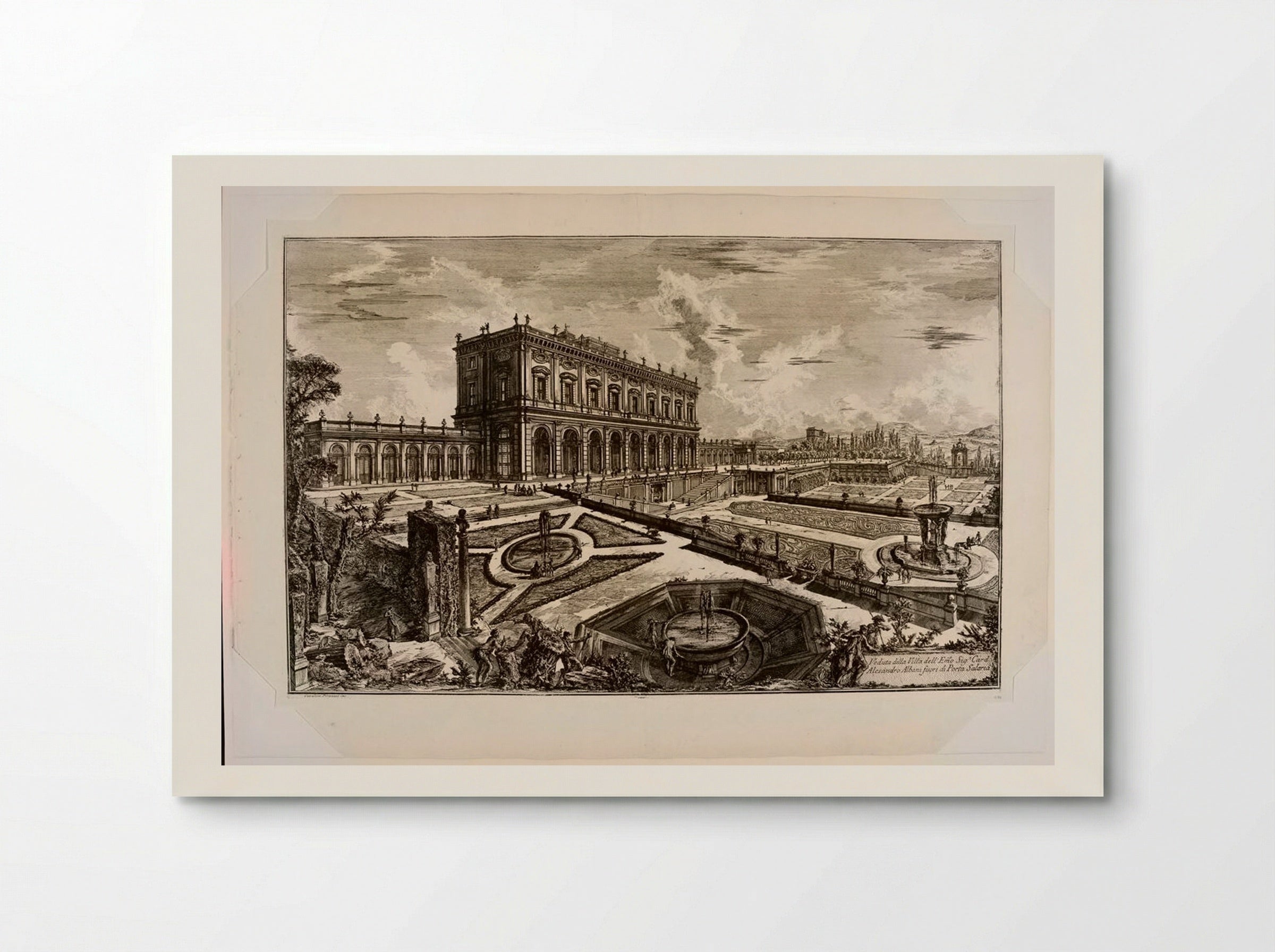 View of the Villa of His Eminence Cardinal Alessandro Albani, outside Porte Salaria - Giovanni Battista Piranesi - Poster