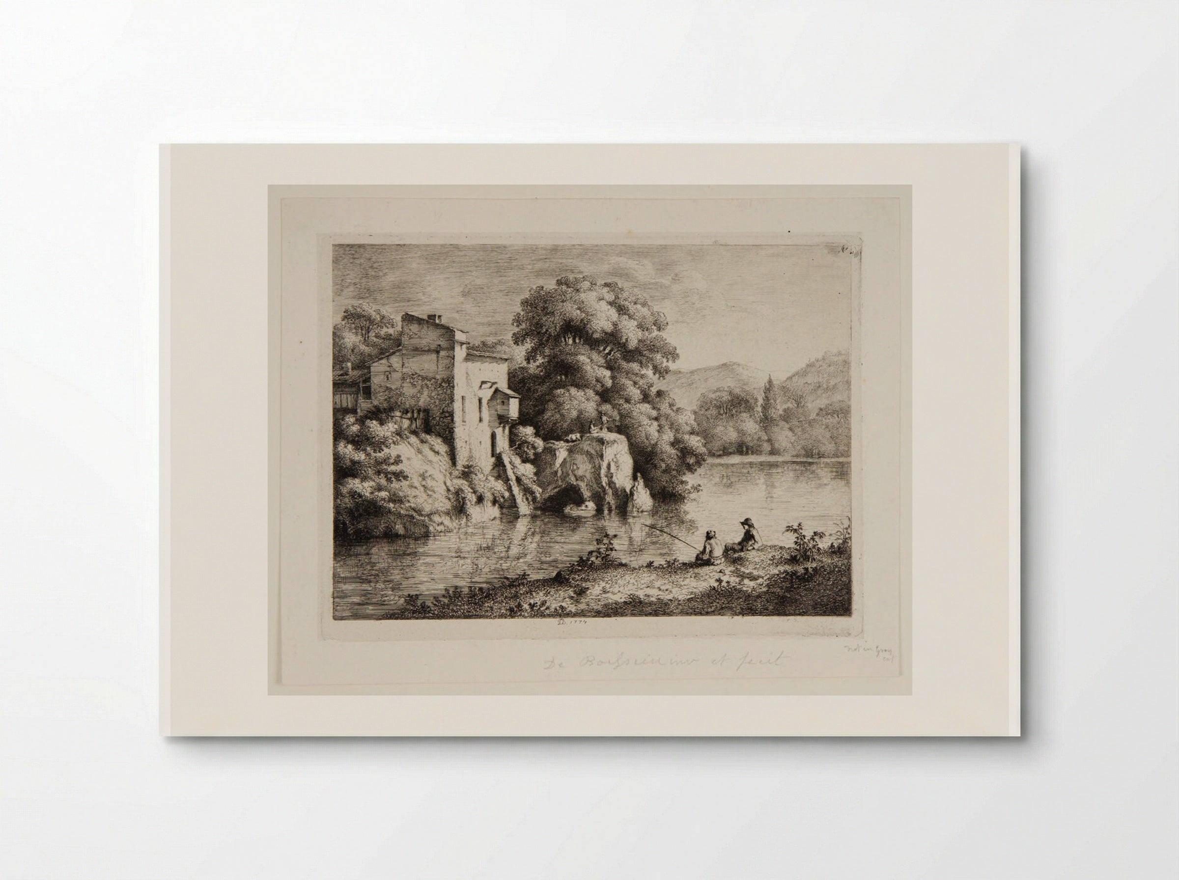 View on the Banks of the River Ain - Jean-Jacques de Boissieu - Poster