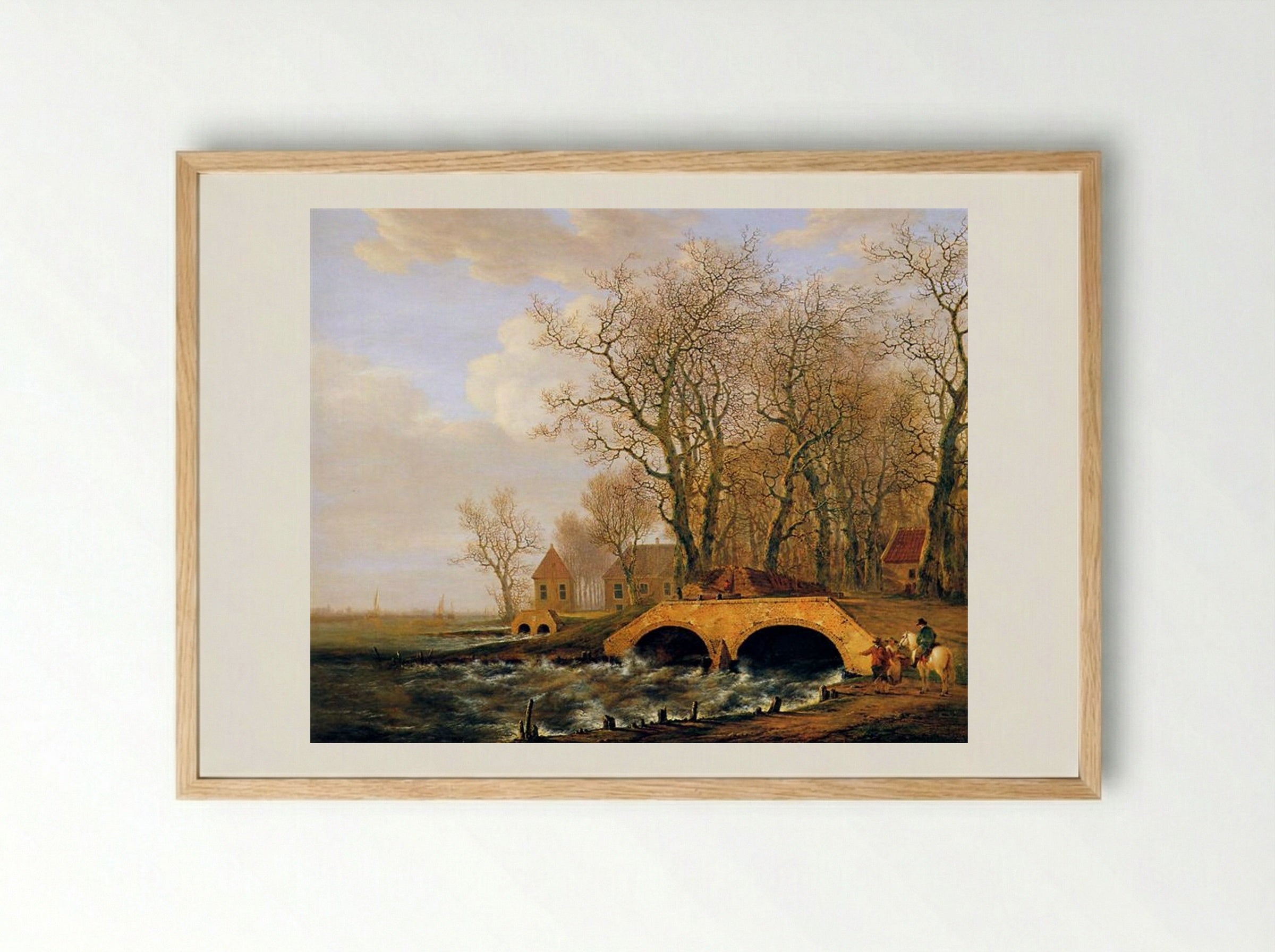 View on the Nederwaard - Jacob van Strij - Framed Print Wood