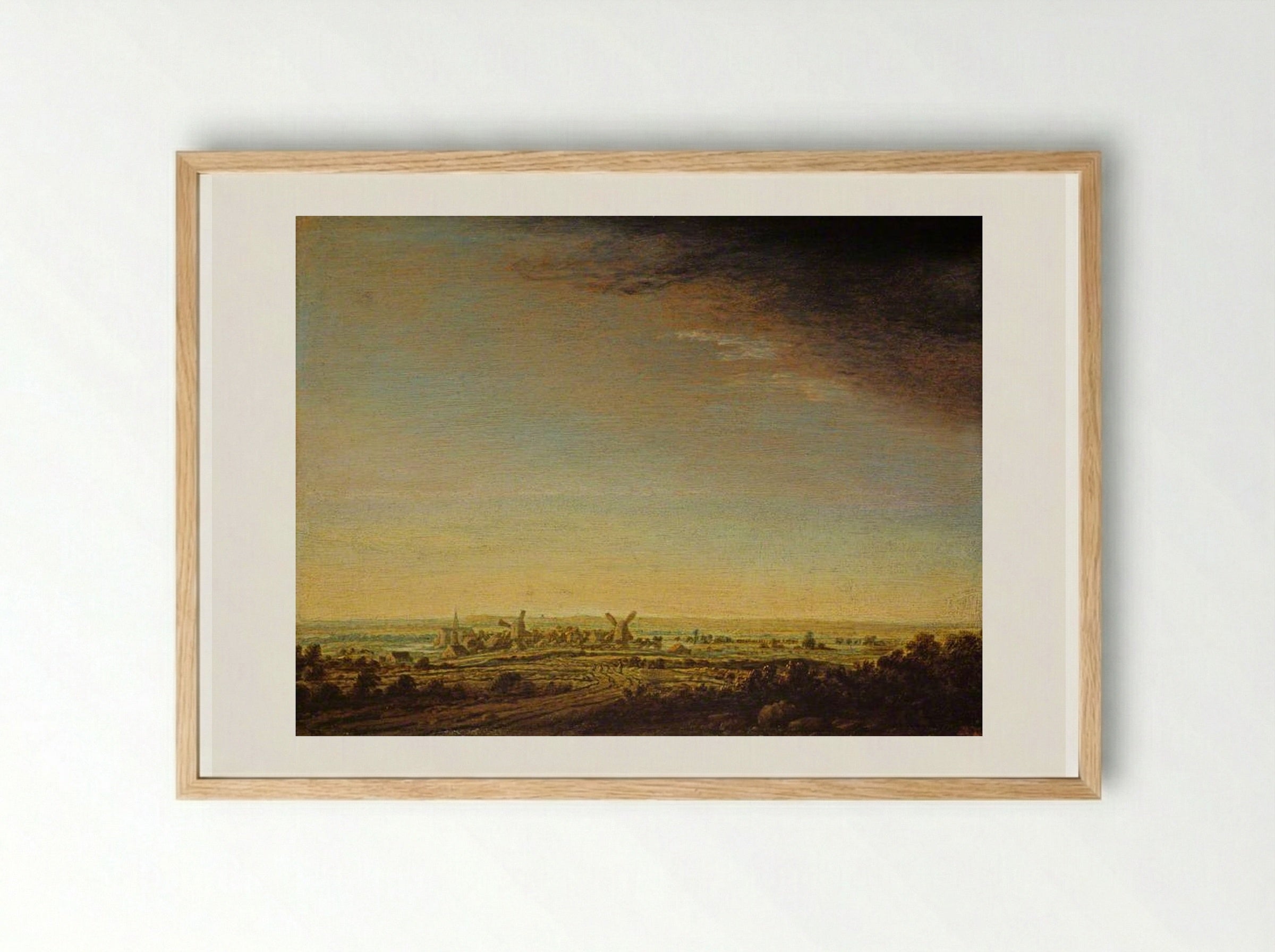 View through the Window of Segers’ House toward Noorderkerk - Hercules Segers - Framed Print Wood