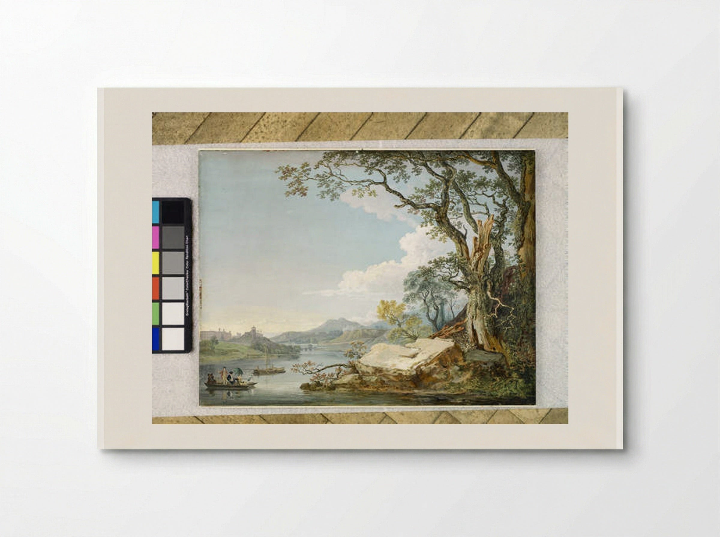 View up Neath River from the House at Briton Ferry in Glamorgan Shire - Paul Sandby - Poster