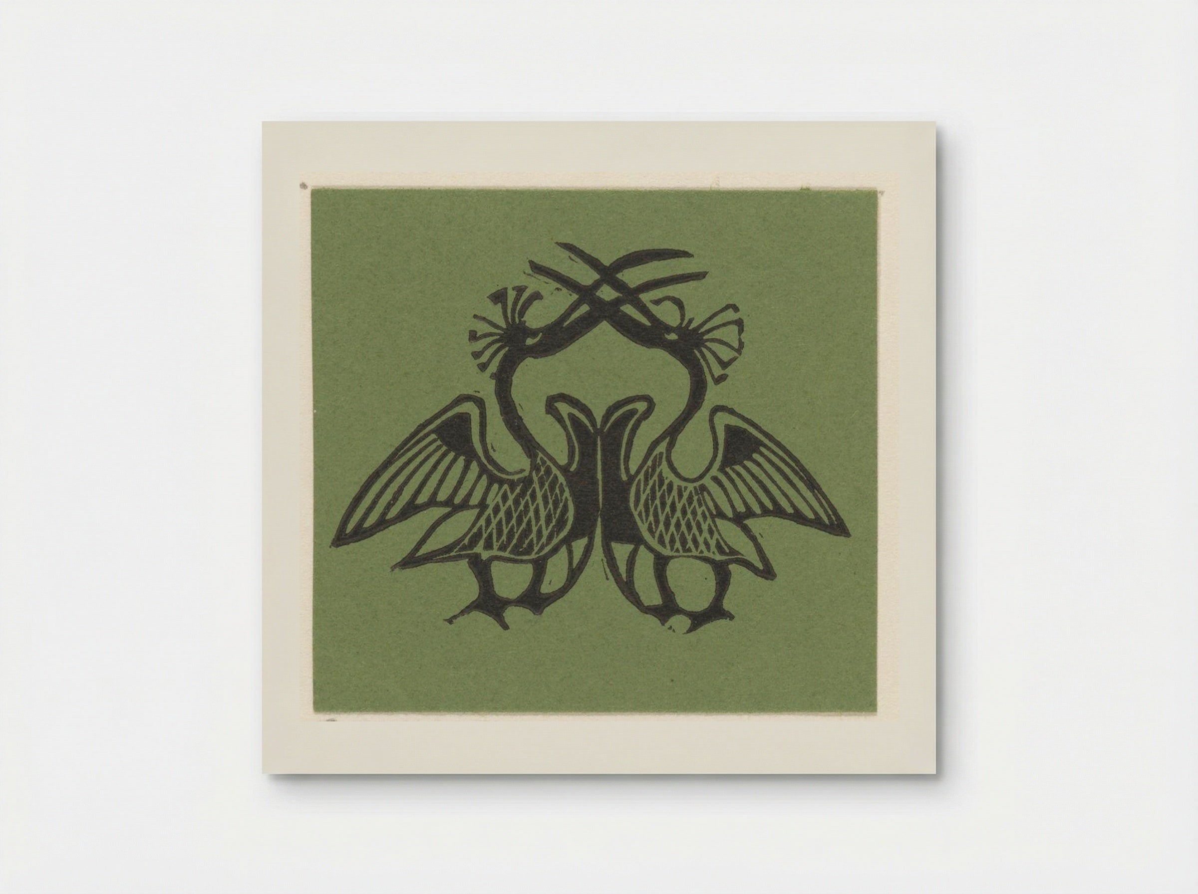 Vignet met twee exotische vogels - Gerrit Willem Dijsselhof - Poster