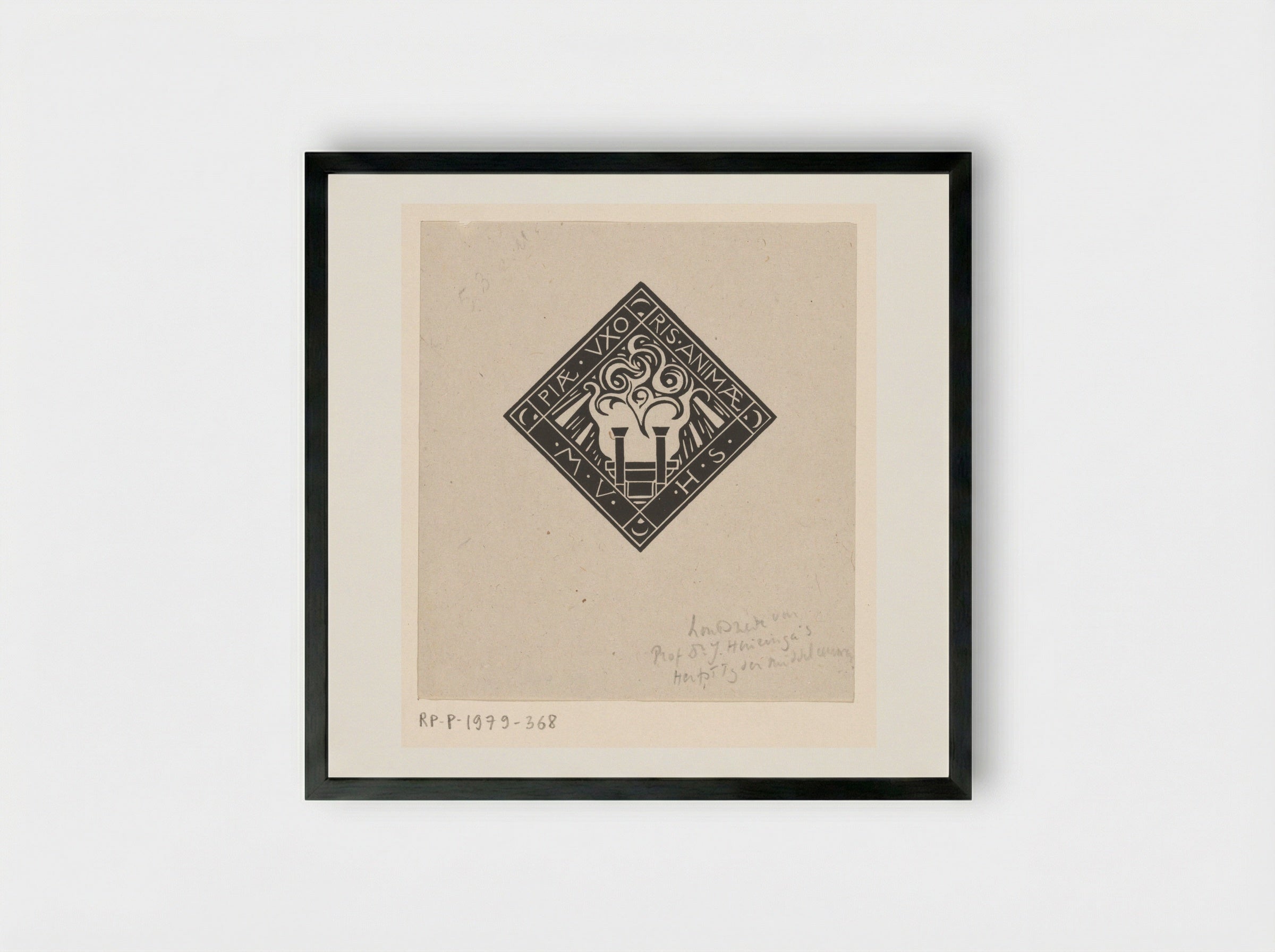 Vignet ter herinnering aan Mary Vincentia Huizinga-Schorer - Richard Nicolaüs Roland Holst - Framed Print Black