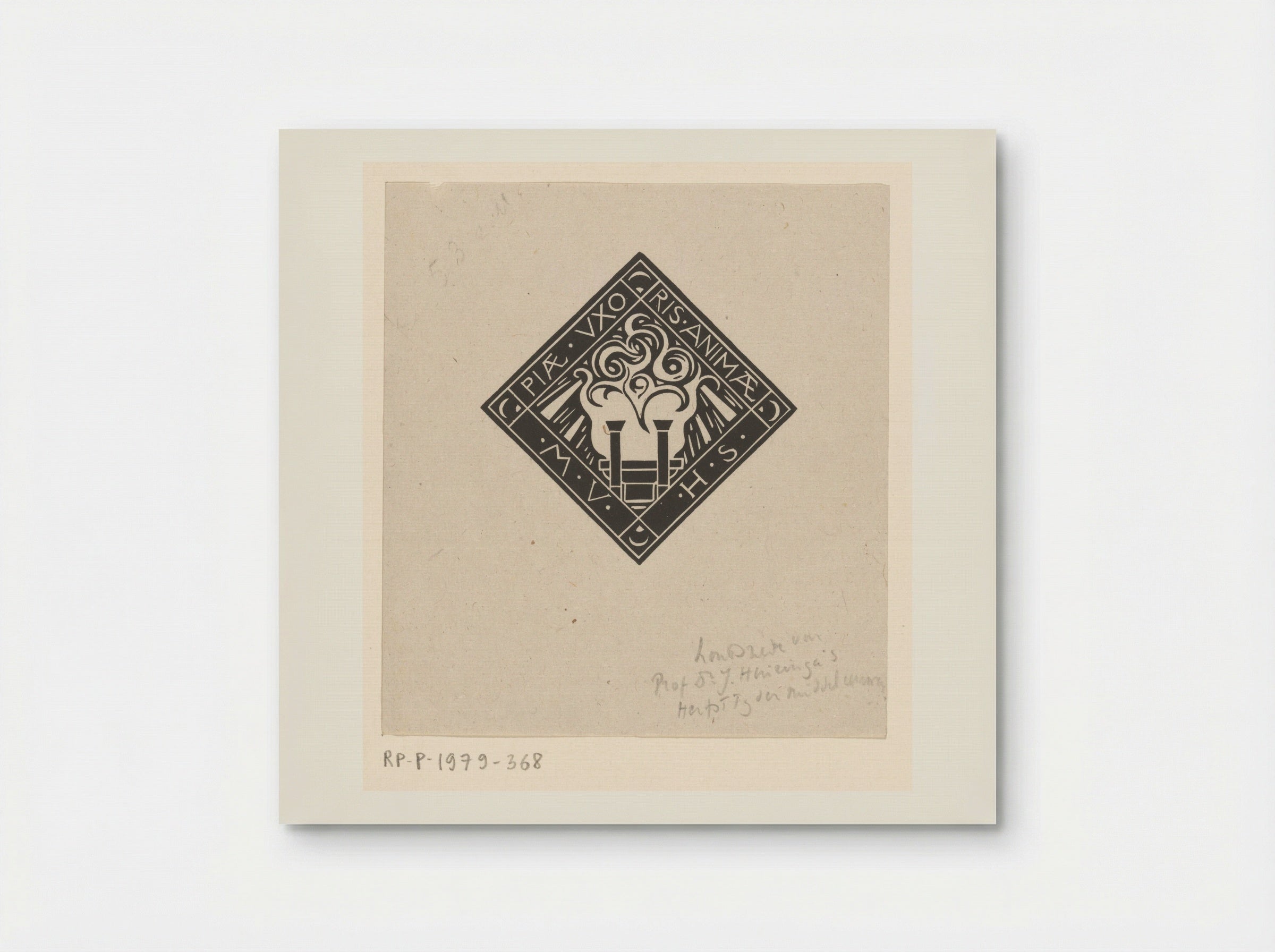 Vignet ter herinnering aan Mary Vincentia Huizinga-Schorer - Richard Nicolaüs Roland Holst - Poster