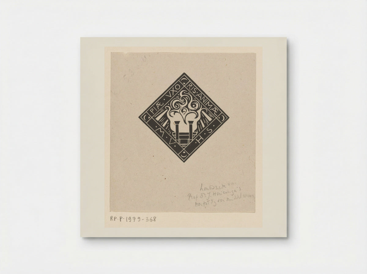 Vignet ter herinnering aan Mary Vincentia Huizinga-Schorer - Richard Nicolaüs Roland Holst - Poster