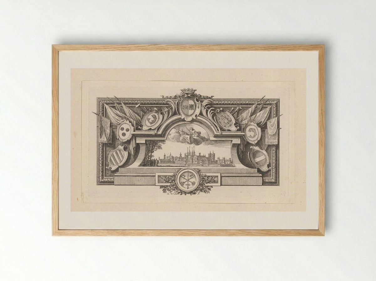 Vignette with a View of Cluny - Sébastien Leclerc - Framed Print Wood