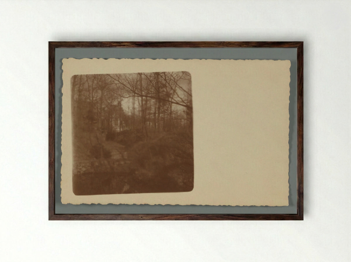 Vijver bij Huis Gimli, Aerdenhout - Willem Witsen - Framed Print Dark Wood