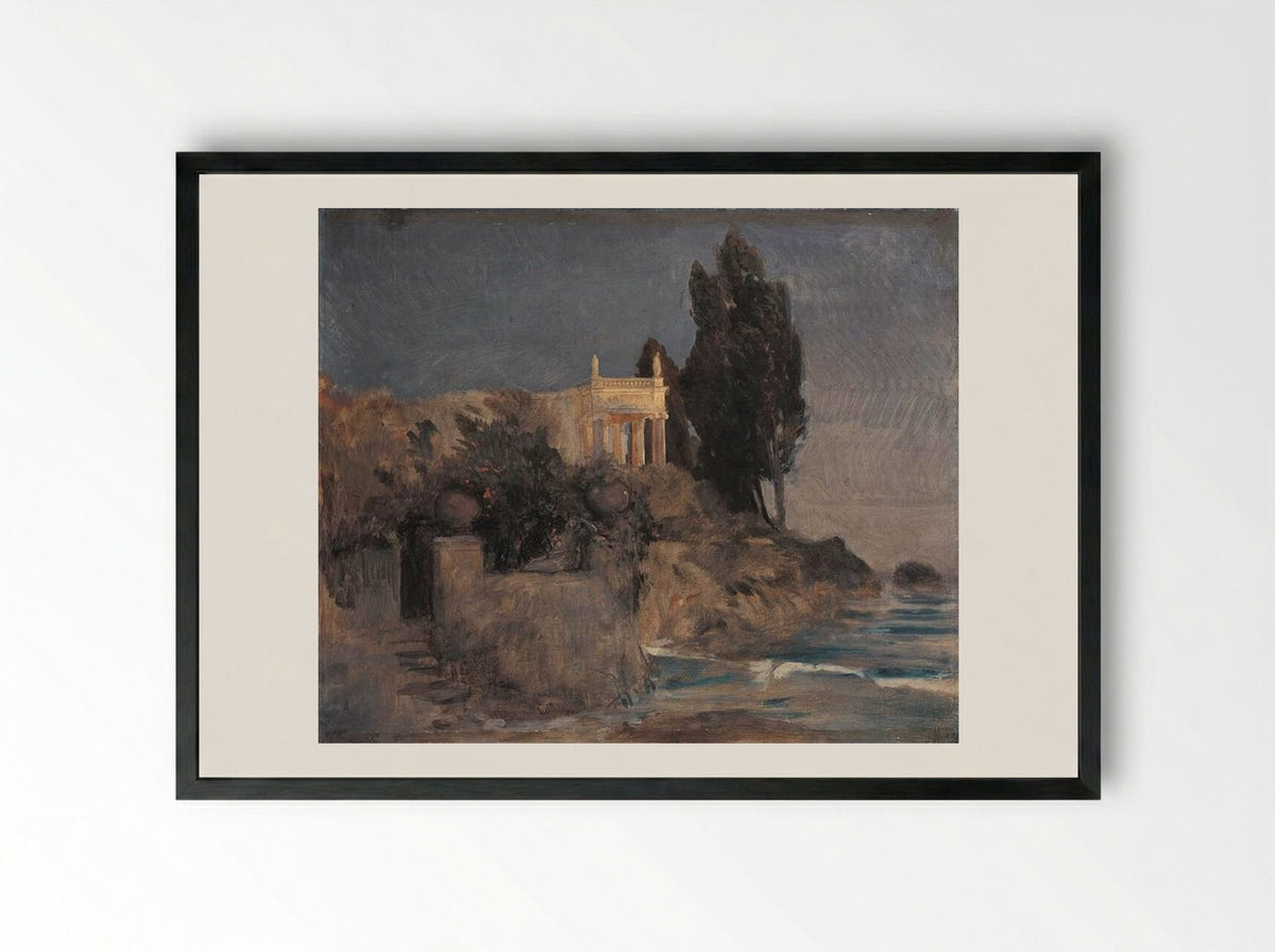 Villa by the Sea - Arnold Böcklin - Framed Print Black