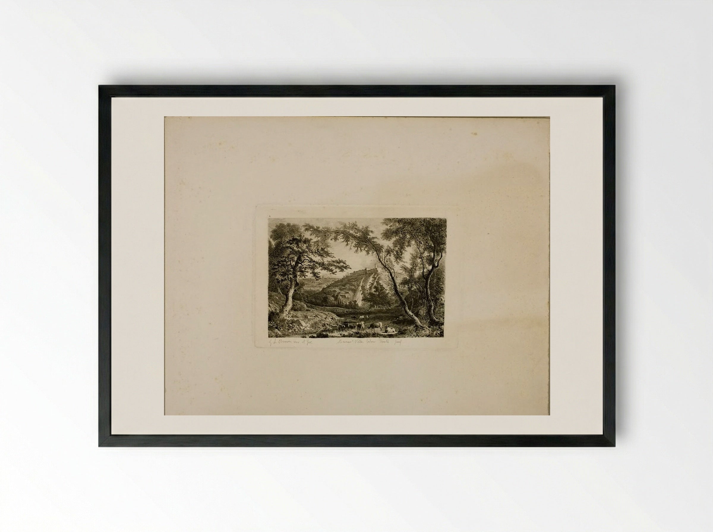 Villa of Maecenas, Tivoli - George Loring Brown - Framed Print Black