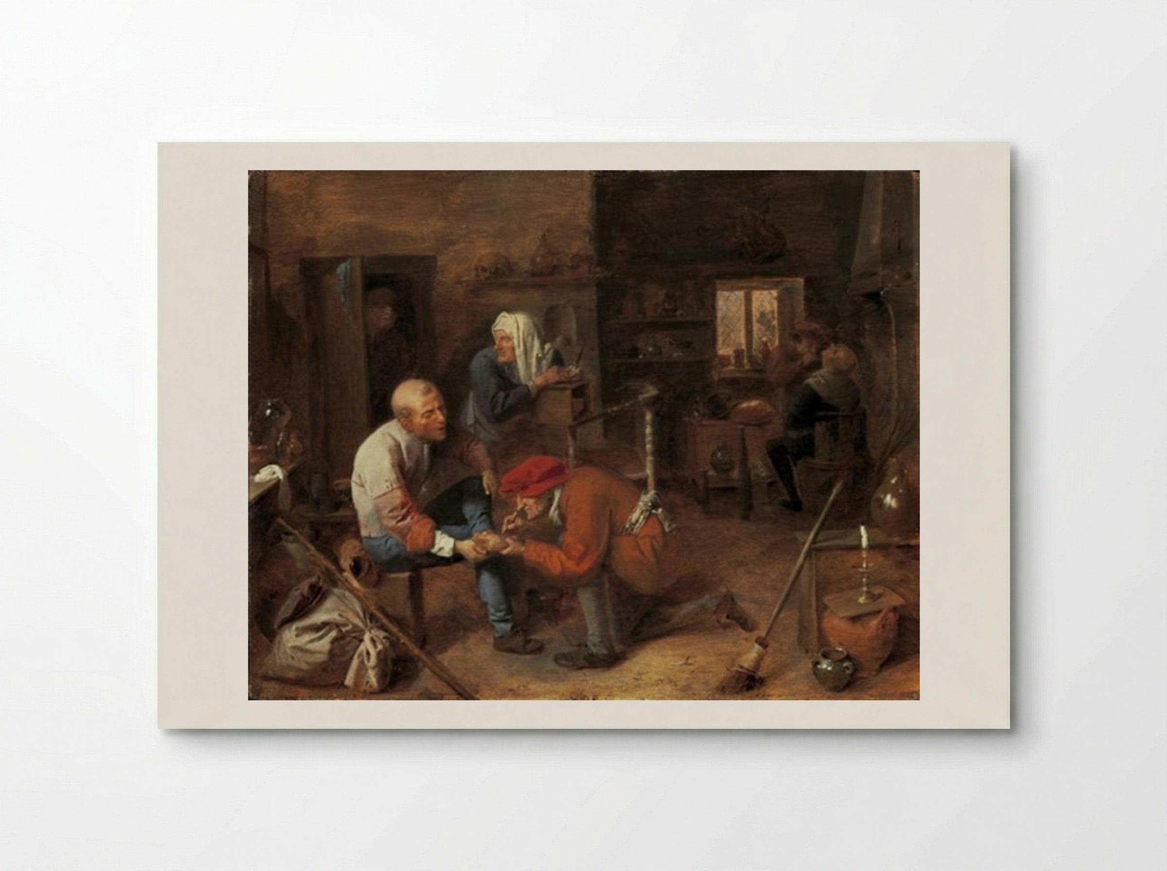 Village Barbershop - Adriaen Brouwer - Poster