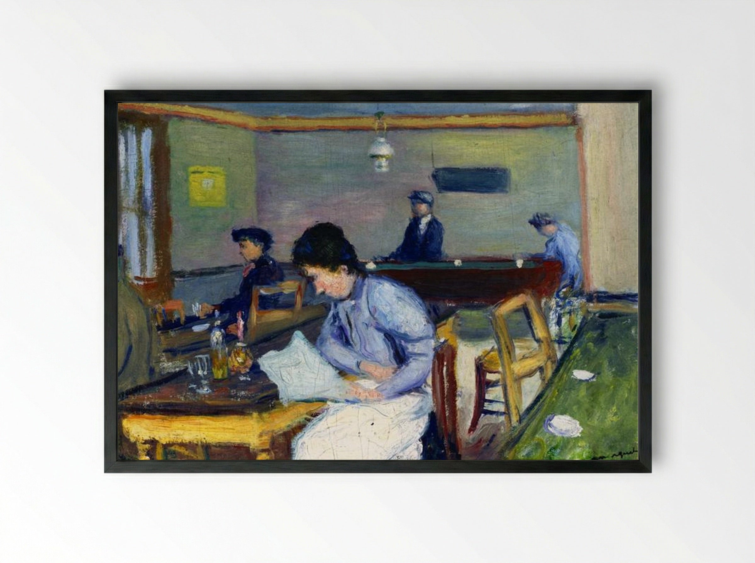 Village Cafe - Albert Marquet - Framed Print Black