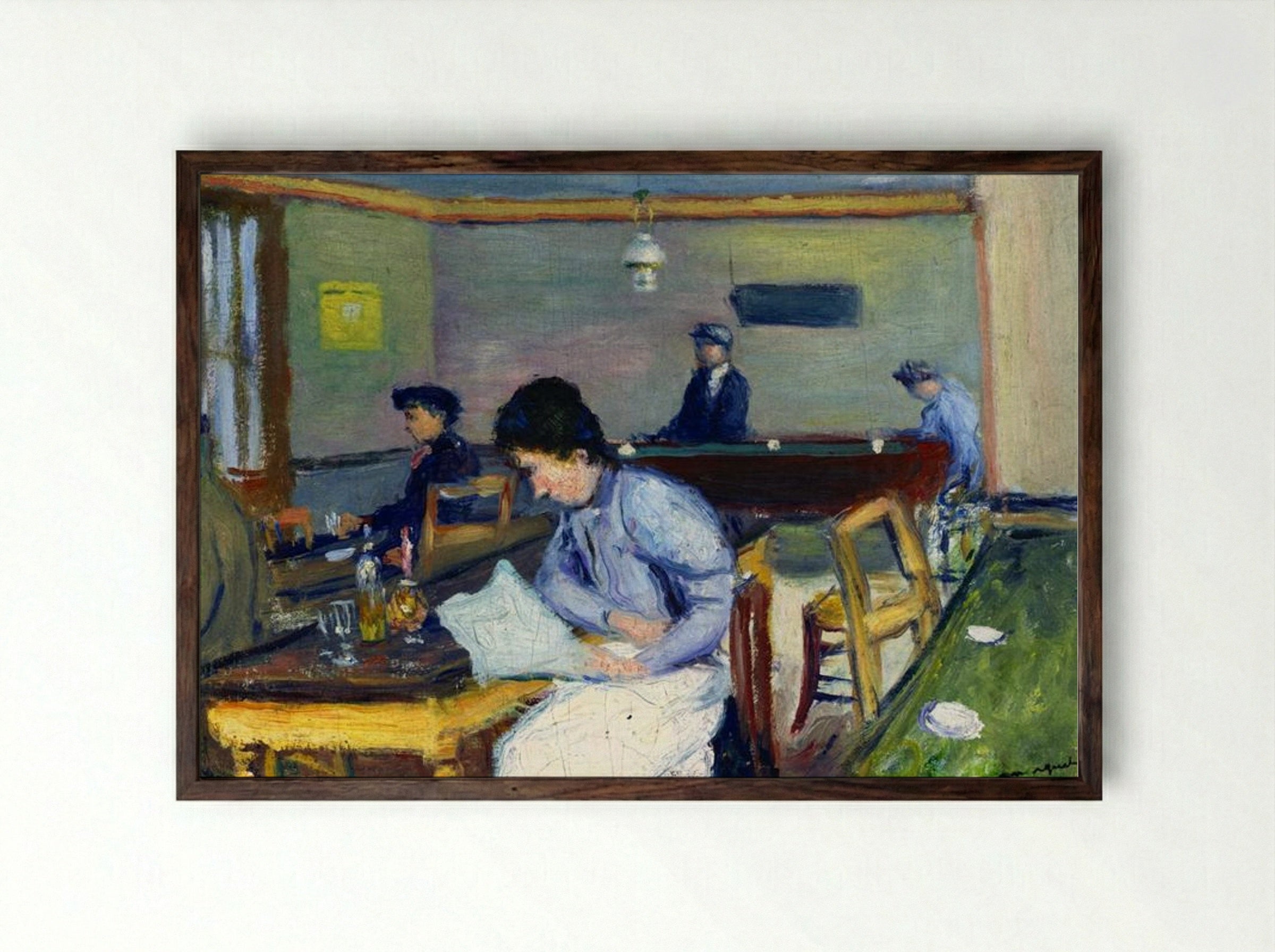 Village Cafe - Albert Marquet - Framed Print Dark Wood