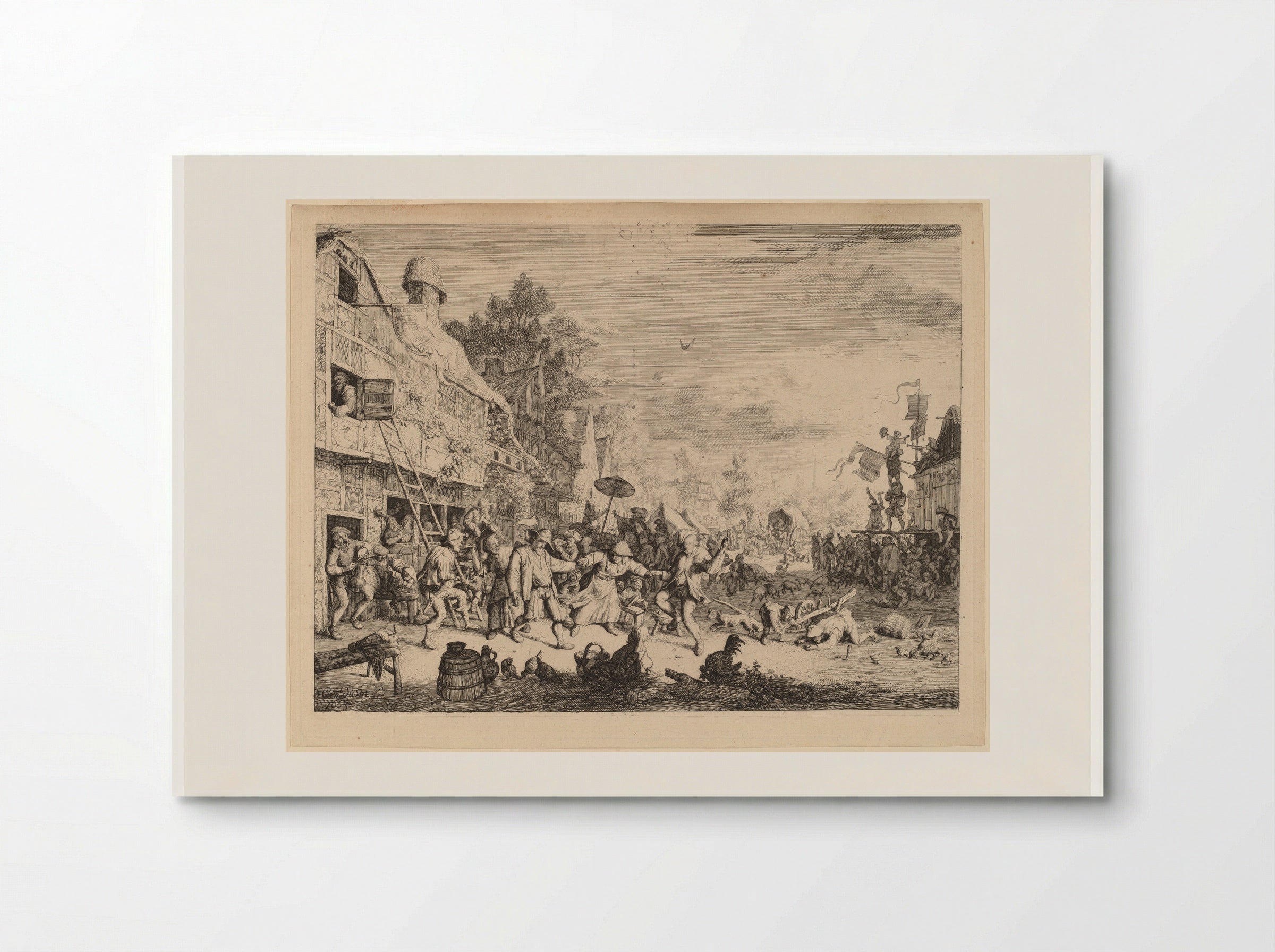 Village Festival - Cornelis Dusart - Poster