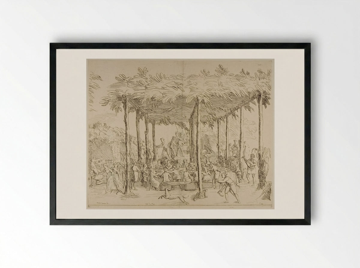 Village Marriage - Anne Claude Philippe de Thubières, comte de Caylus - Framed Print Black