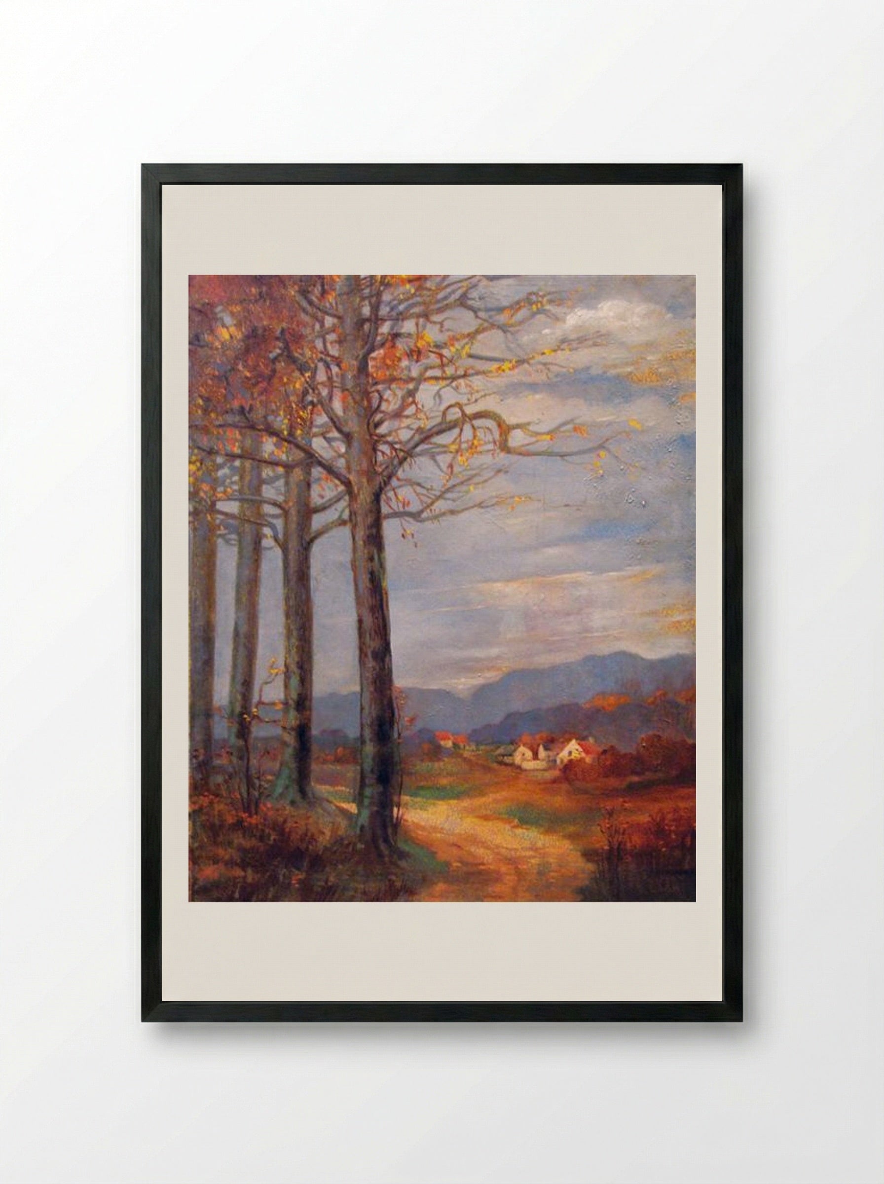 Village Outskirts - Kimon Loghi - Framed Print Black